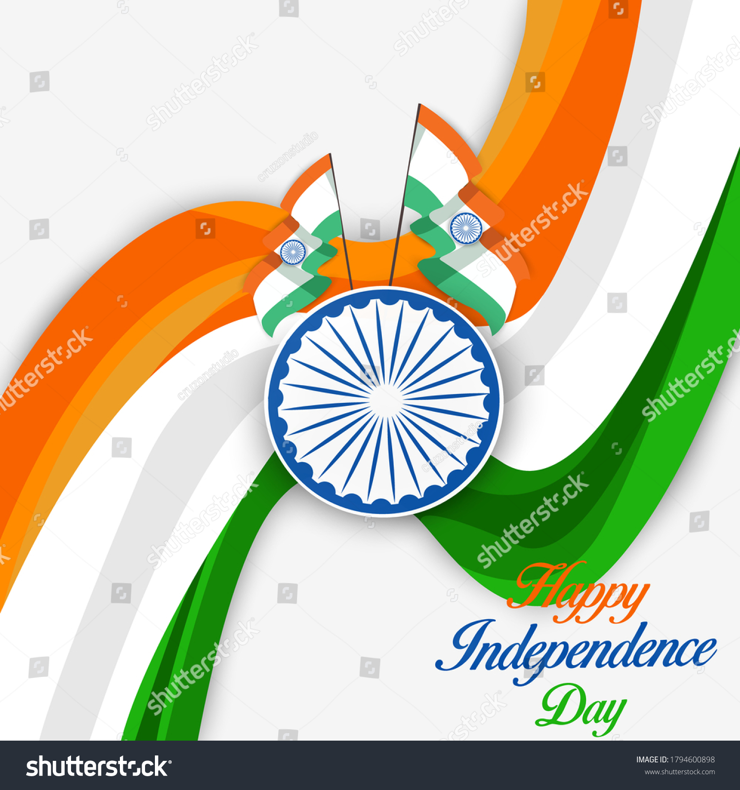 Happy Independence Day India Flyer Design Stock Vector (royalty Free 