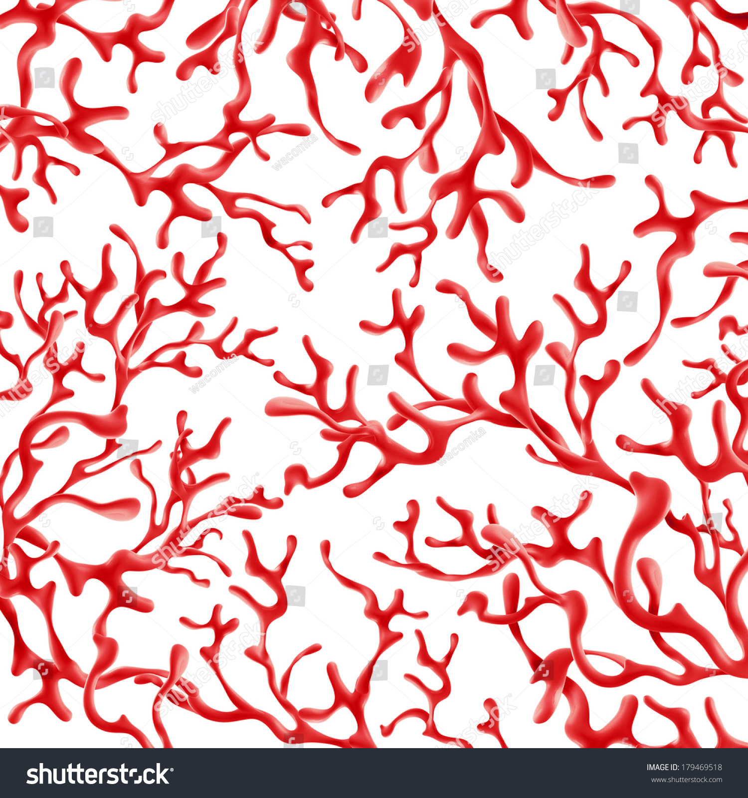 Abstract Red Coral Background 3d Liquid Stock Illustration 179469518 ...