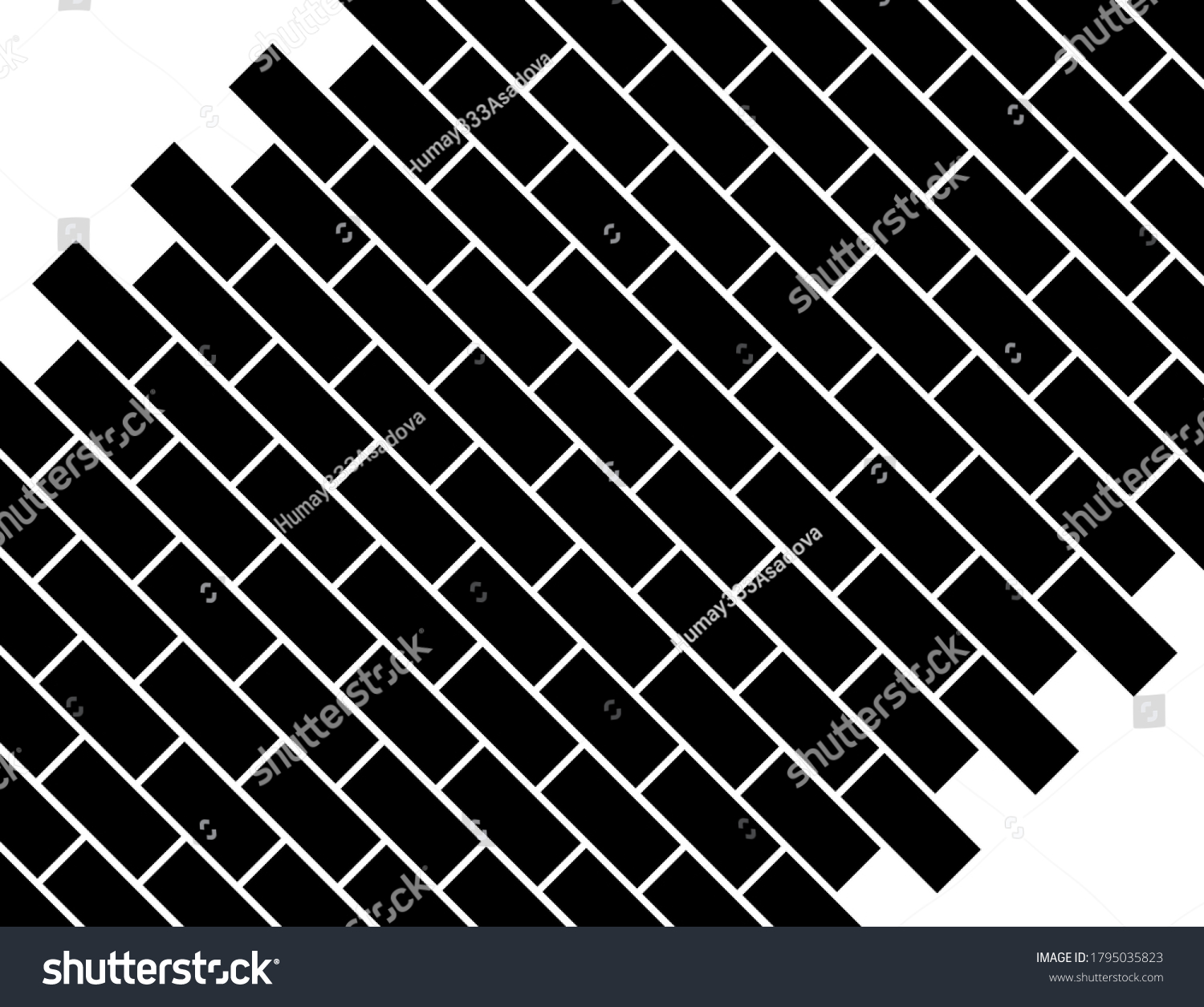 Brick Wall Black White Texture Drawing Stock Vector (Royalty Free ...