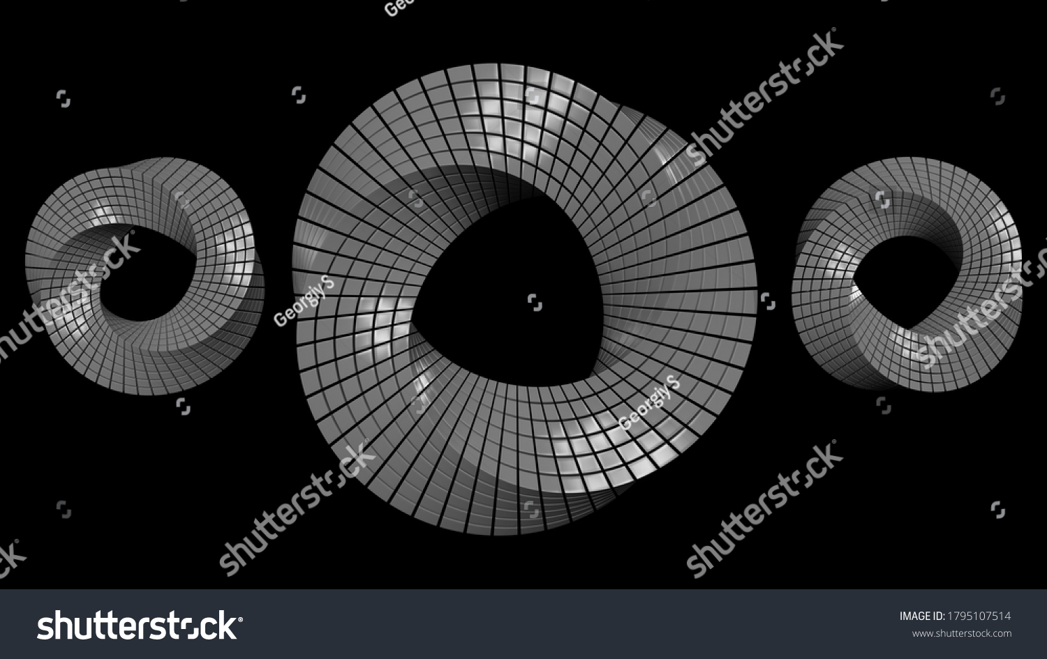 3d Render Mobius Strip Cubes Stock Illustration 1795107514 Shutterstock