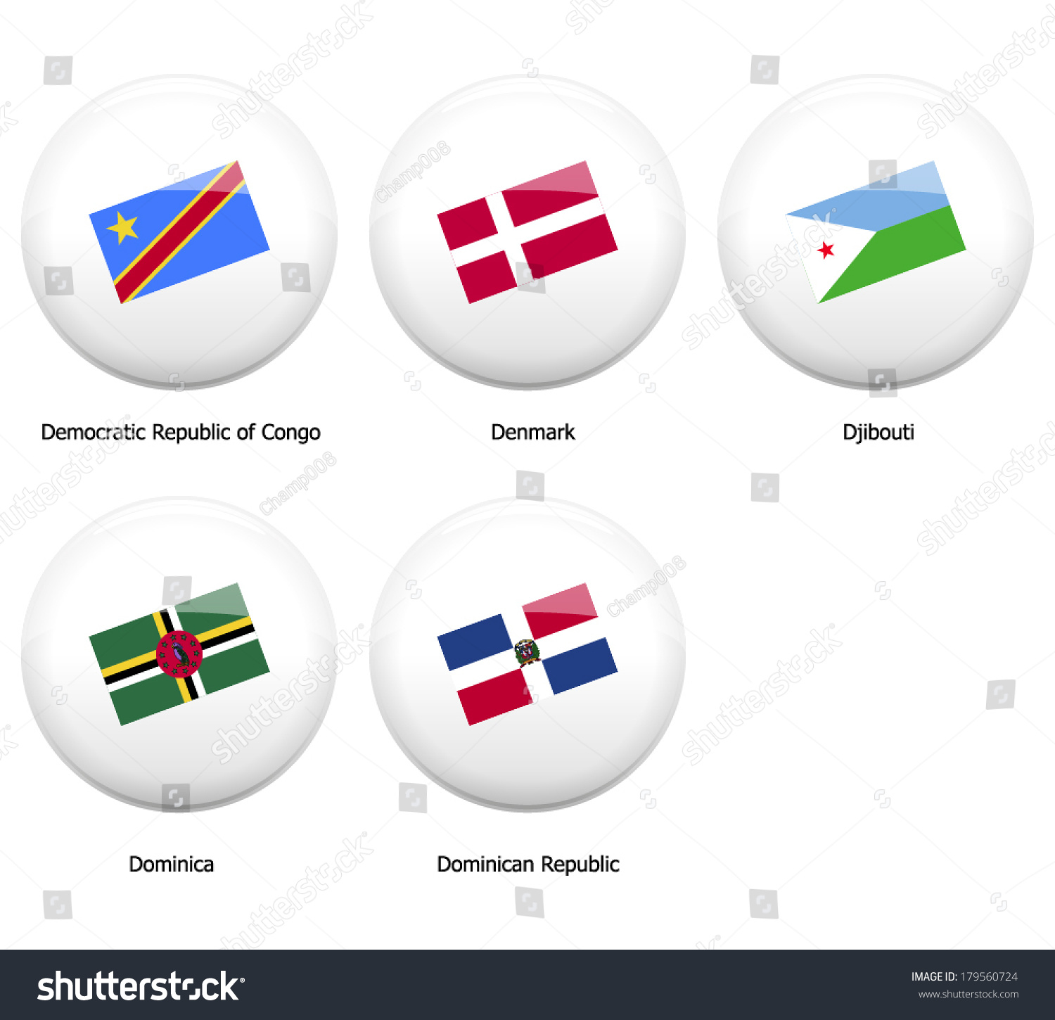 White Pin Badges Flag All Countries Stock Vector Royalty Free 179560724 Shutterstock