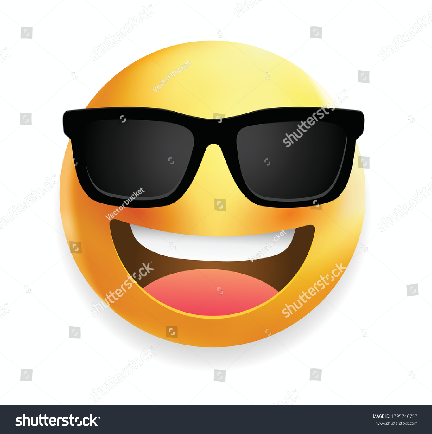 High Quality Emoticon Sunglassesemoji Vector Cool Stock Vector (Royalty ...