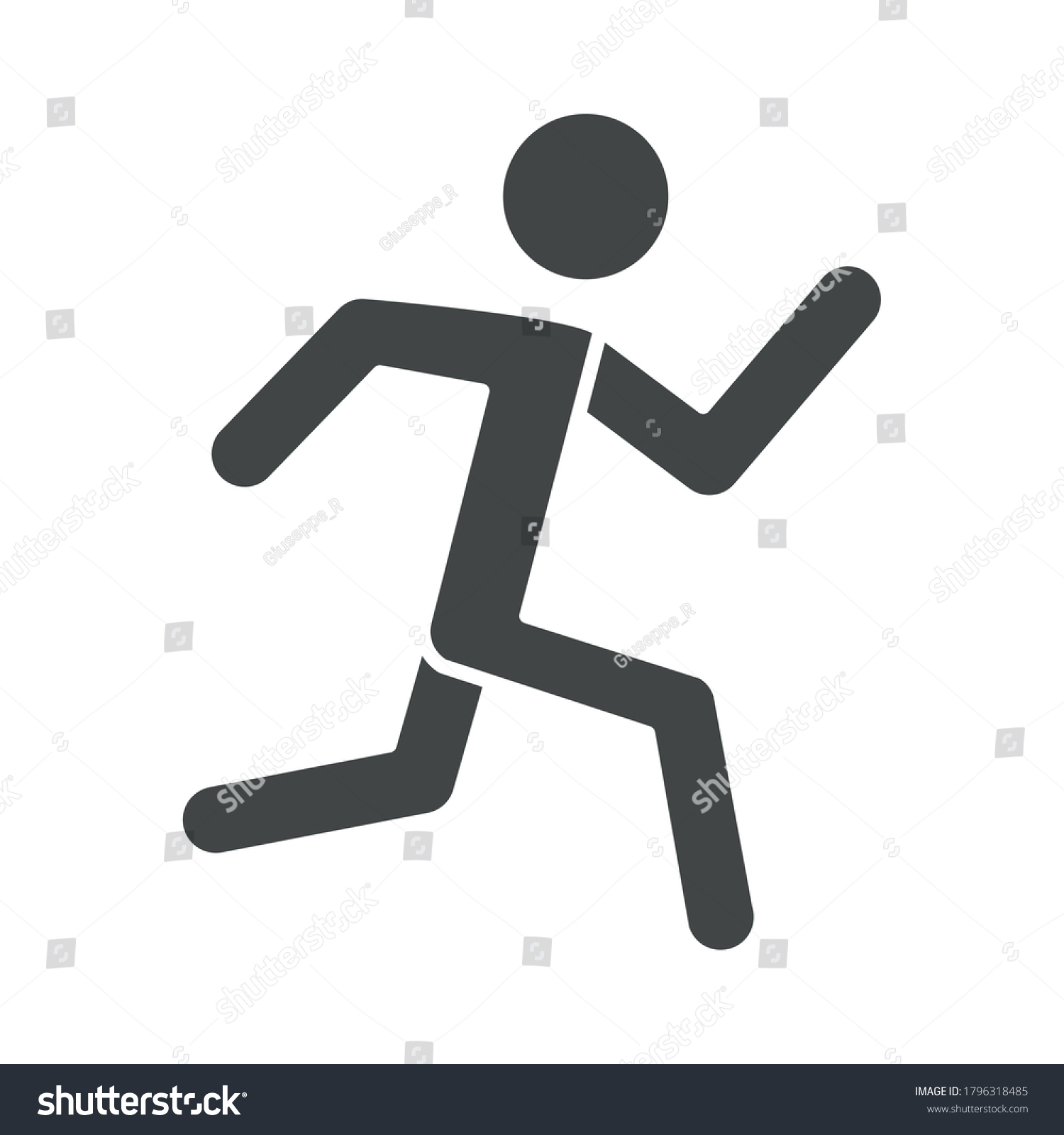 Male Running Speed Sport Race Silhouette Stock Vector (Royalty Free ...