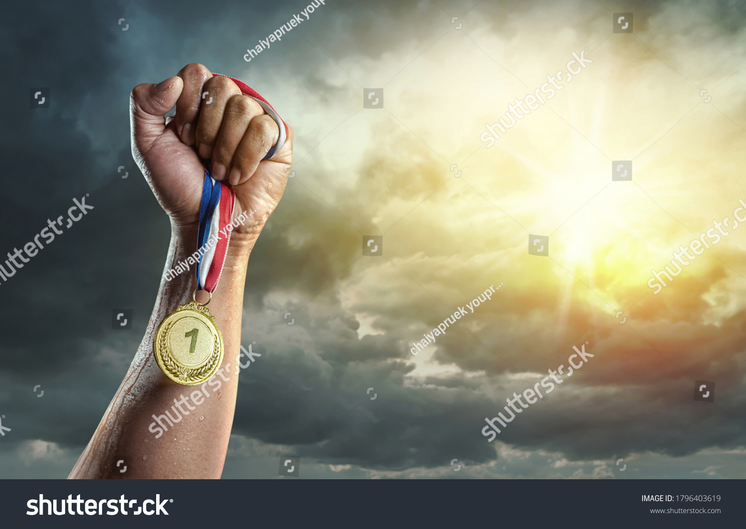 Medal First Place On Sky Background Stock Photo 1796403619 | Shutterstock