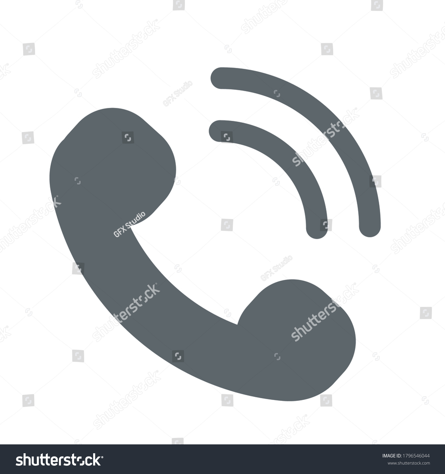 Call Vector Icon Phone Call Icon Stock Vector Royalty Free 1796546044
