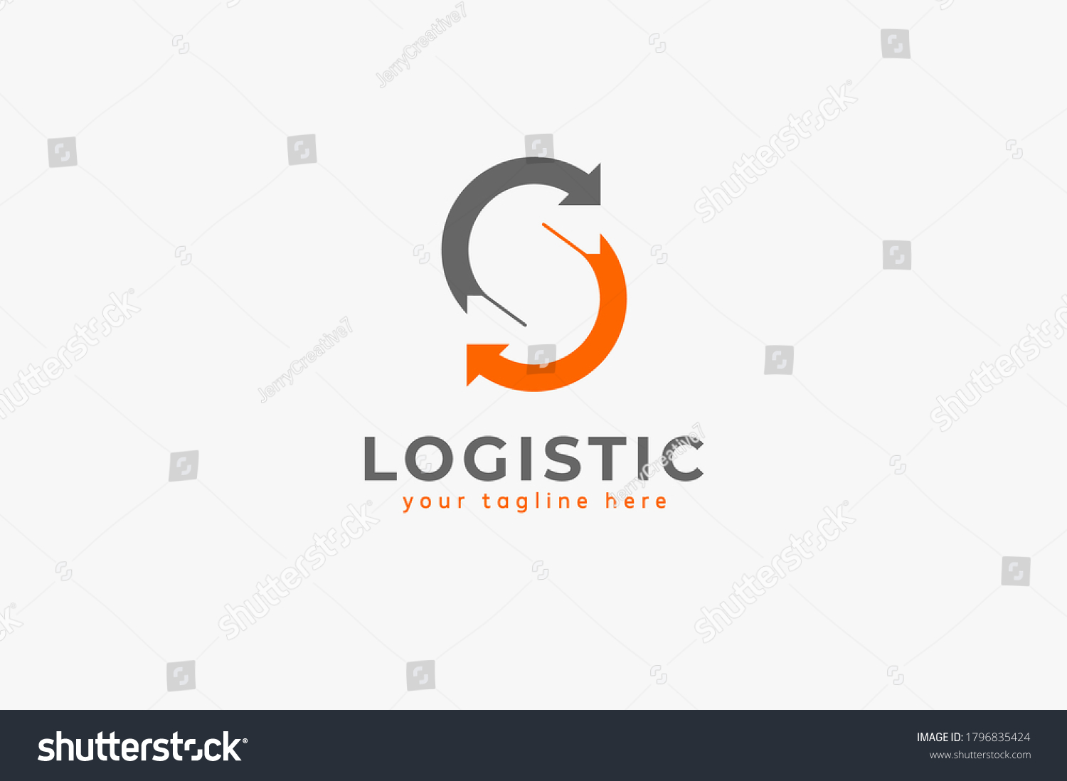 Logistic Logo Letter S Negative Space Stock Vector (Royalty Free ...