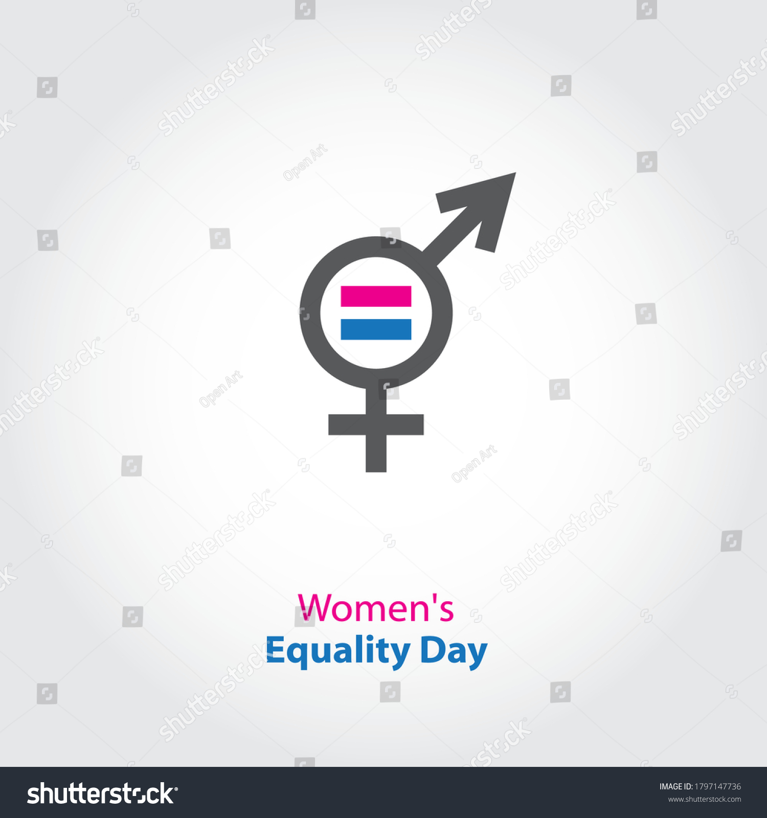 Womens Equality Day Female Holiday Celebrated Stock Vector Royalty