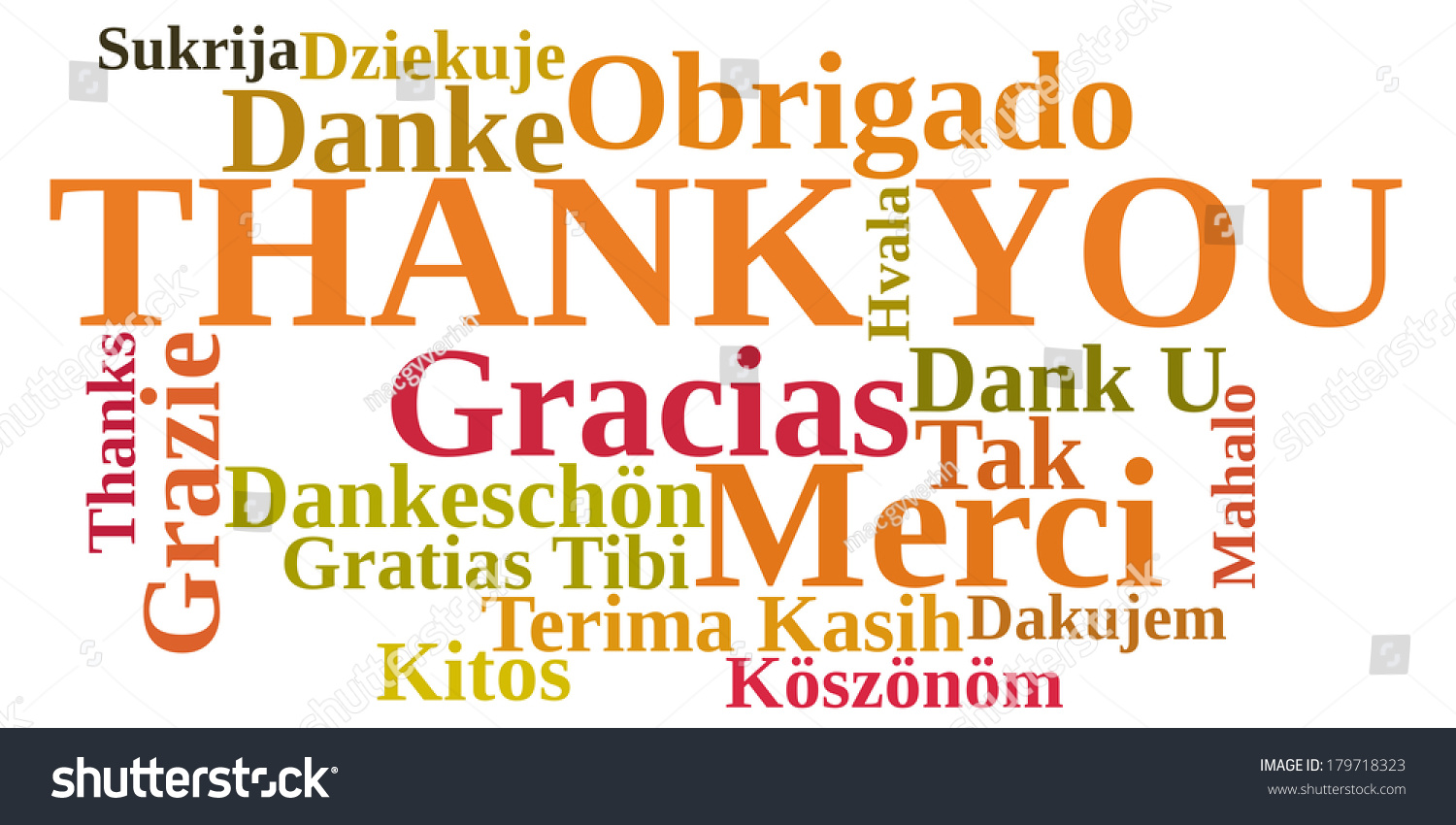 Thank You Word Cloud Stock Illustration 179718323 