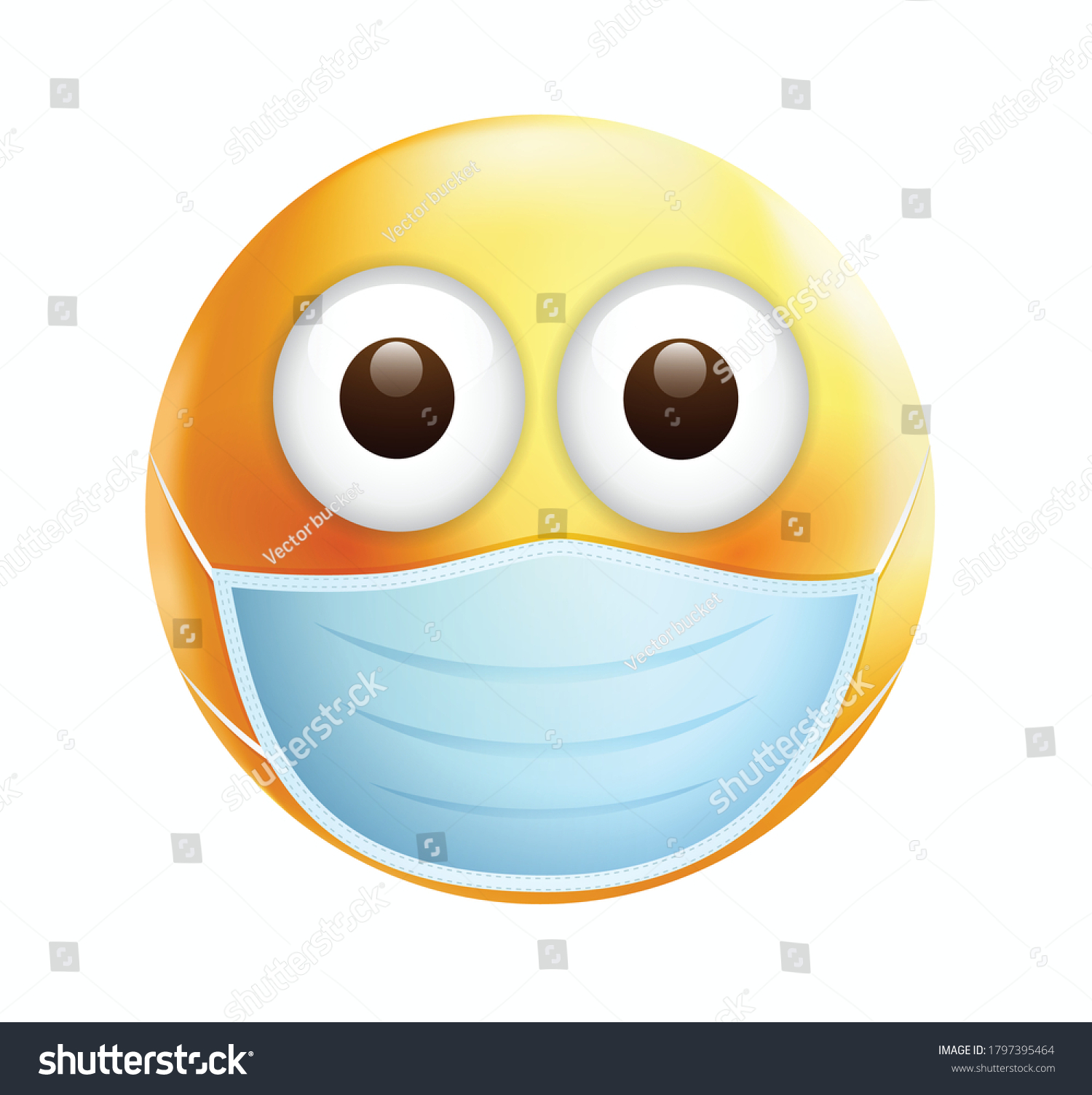 High Quality Emoticon On White Backgroundcorona Stock Vector (Royalty ...