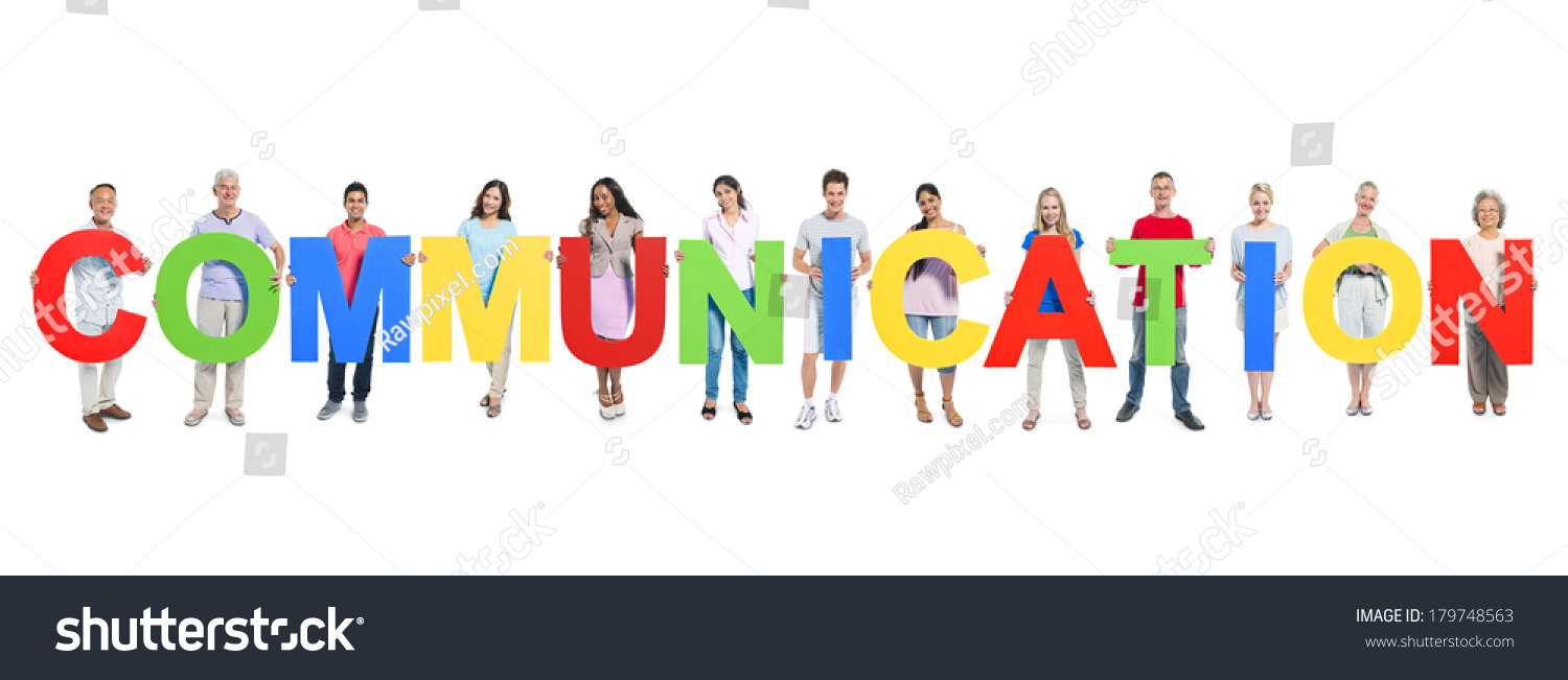 multiethnic-diverse-people-holding-word-communication-stock-photo