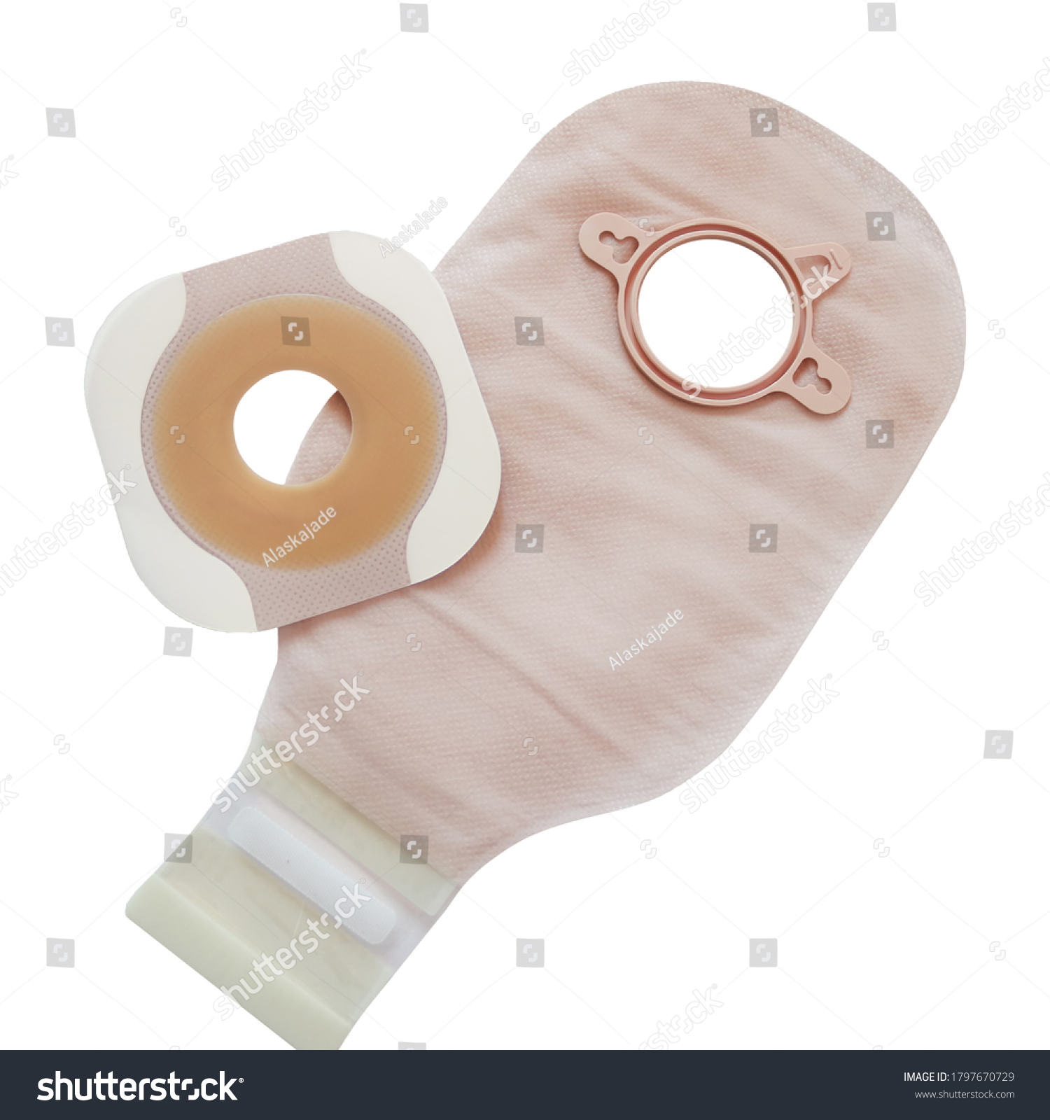 Two Piece Ostomy Appliance Including Flange Stock Photo 1797670729 ...