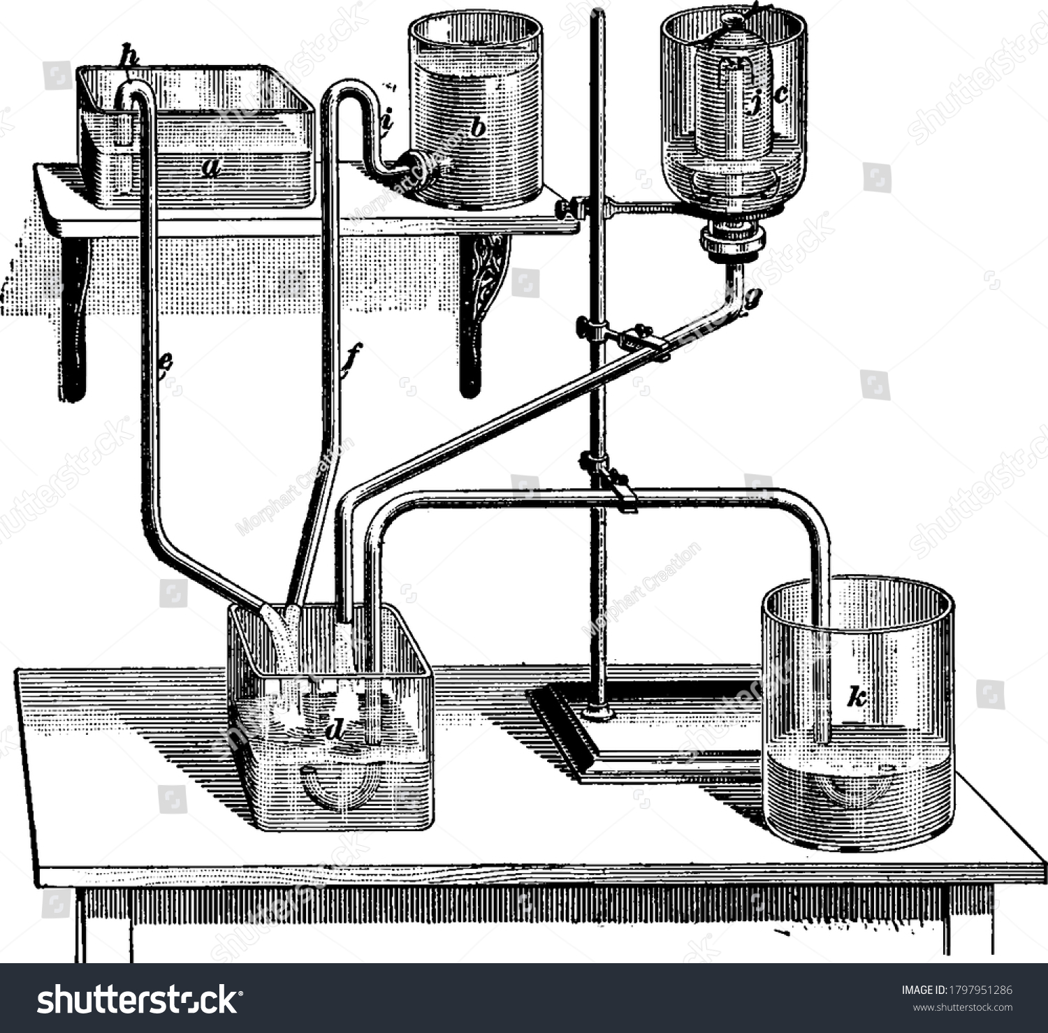 Typical Representation Showing Various Forms Siphon Stock Vector ...