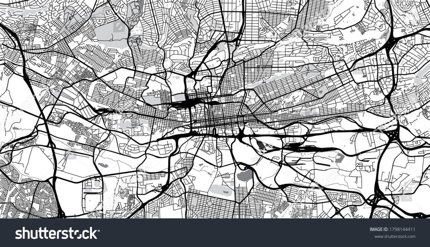 Urban Vector City Map Johannesburg South Stock Vector Royalty Free   Stock Vector Urban Vector City Map Of Johannesburg South Africa 1798144411 