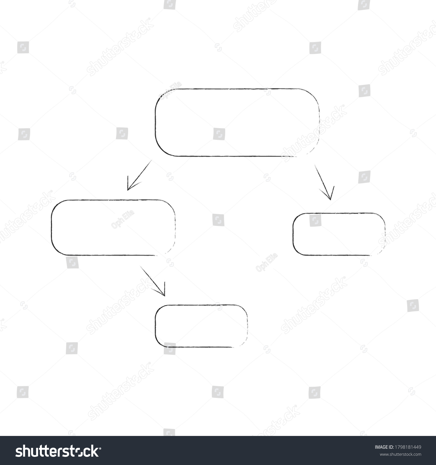 Graphic Diagram Organizational Chart Hand Drawn Stock Vector (Royalty ...