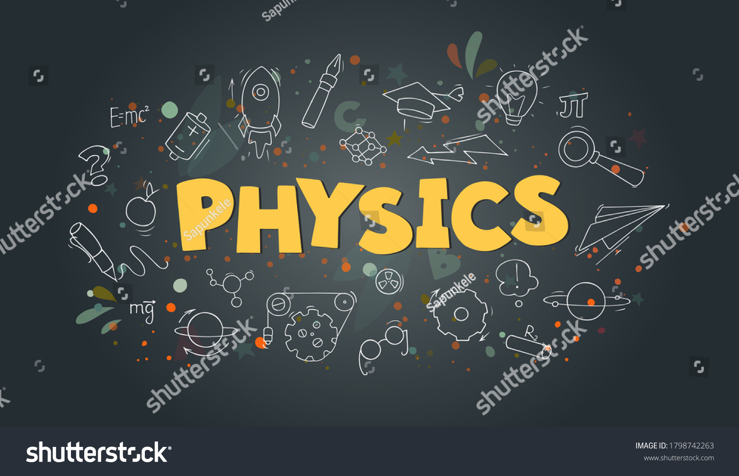 Sketch Physics Lab Working Little People Stock Vector (Royalty Free ...