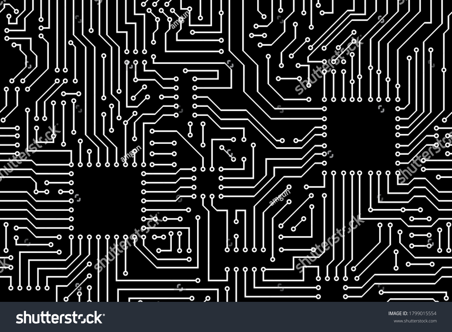 Computer Circuit Board Pattern Abstract Vector Stock Vector (Royalty ...