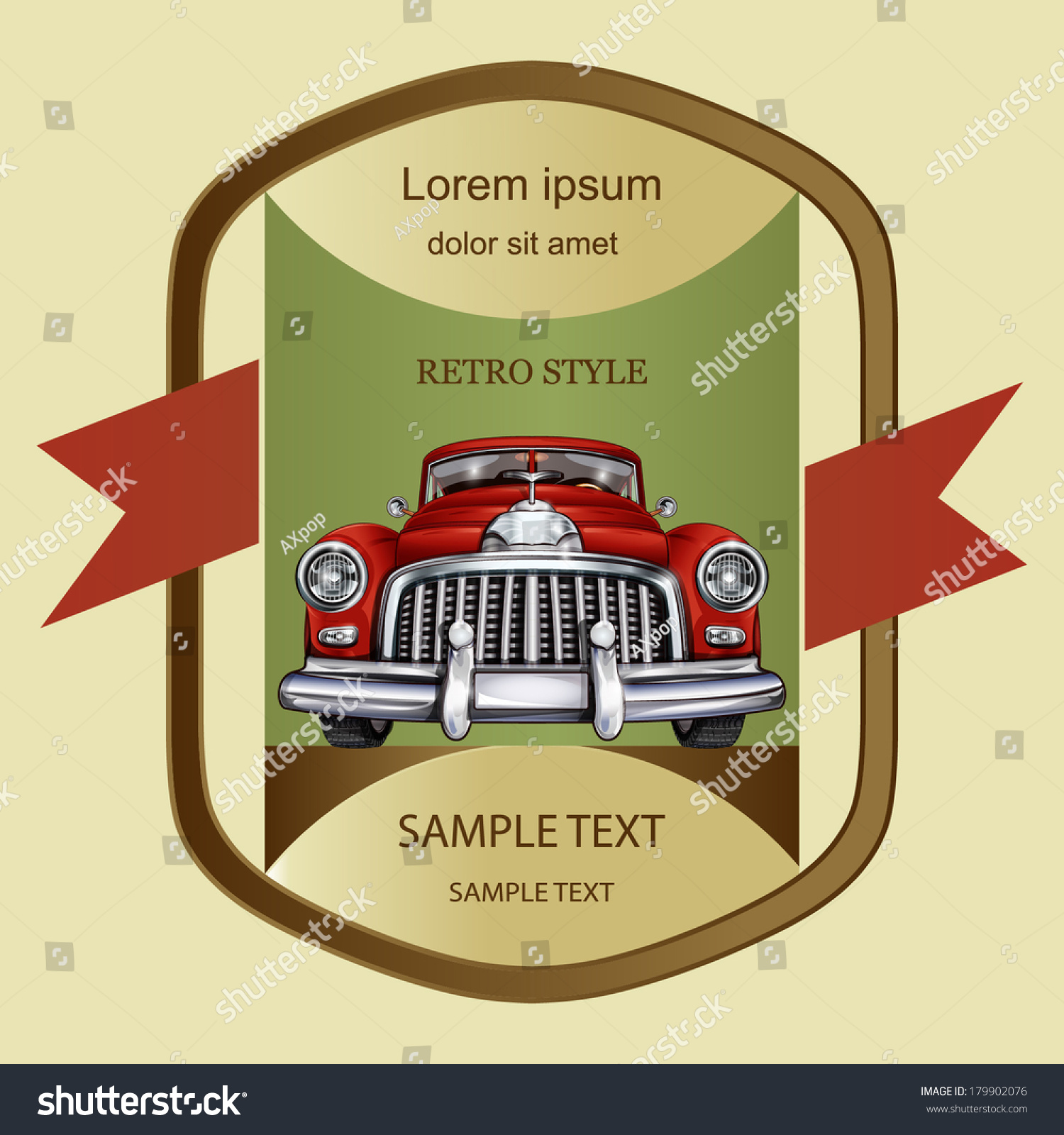 vintage-car-label-template-stock-vector-royalty-free-179902076