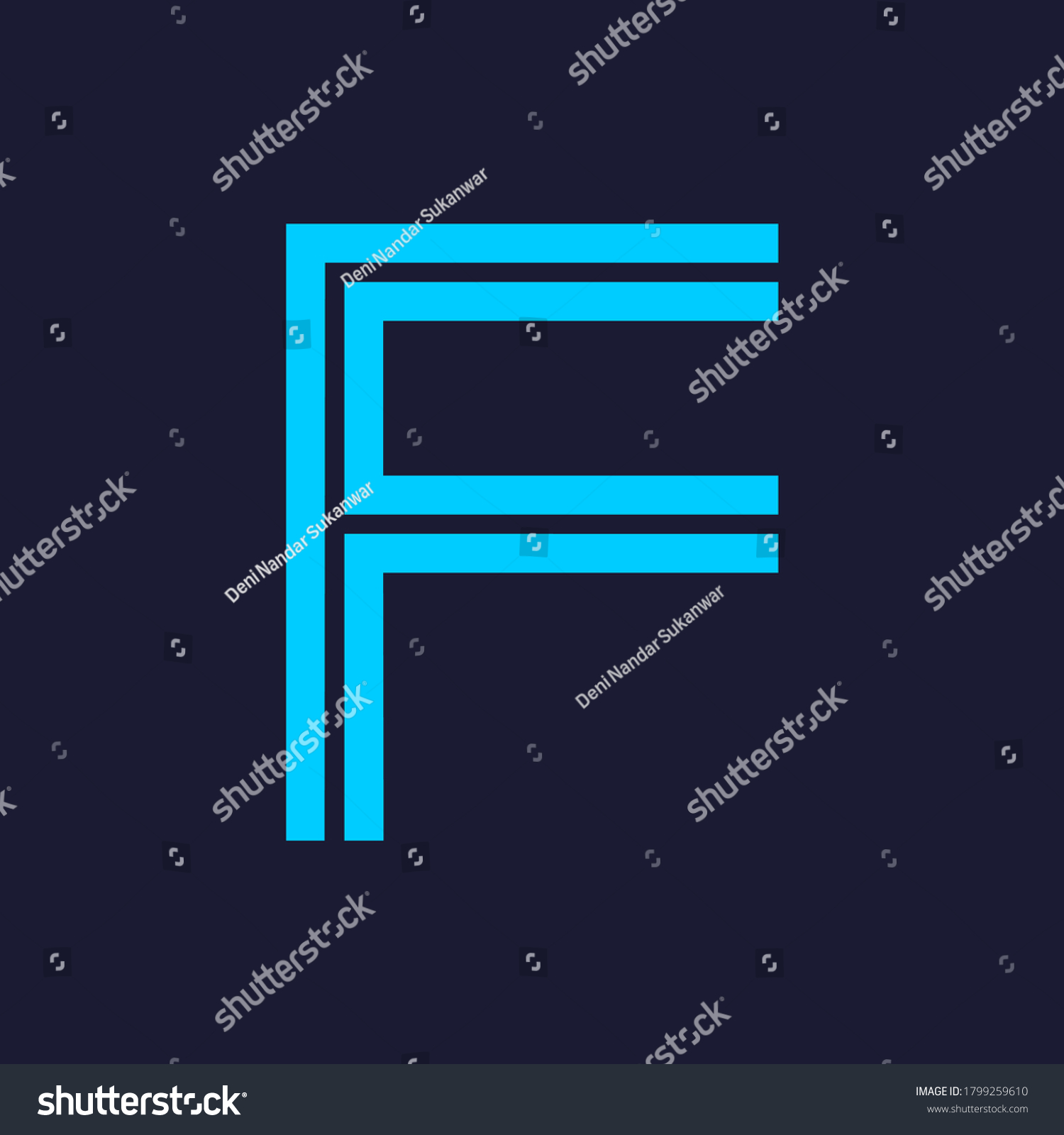 Vector Modern Alphabet Letters Parallel Lines Stock Vector Royalty