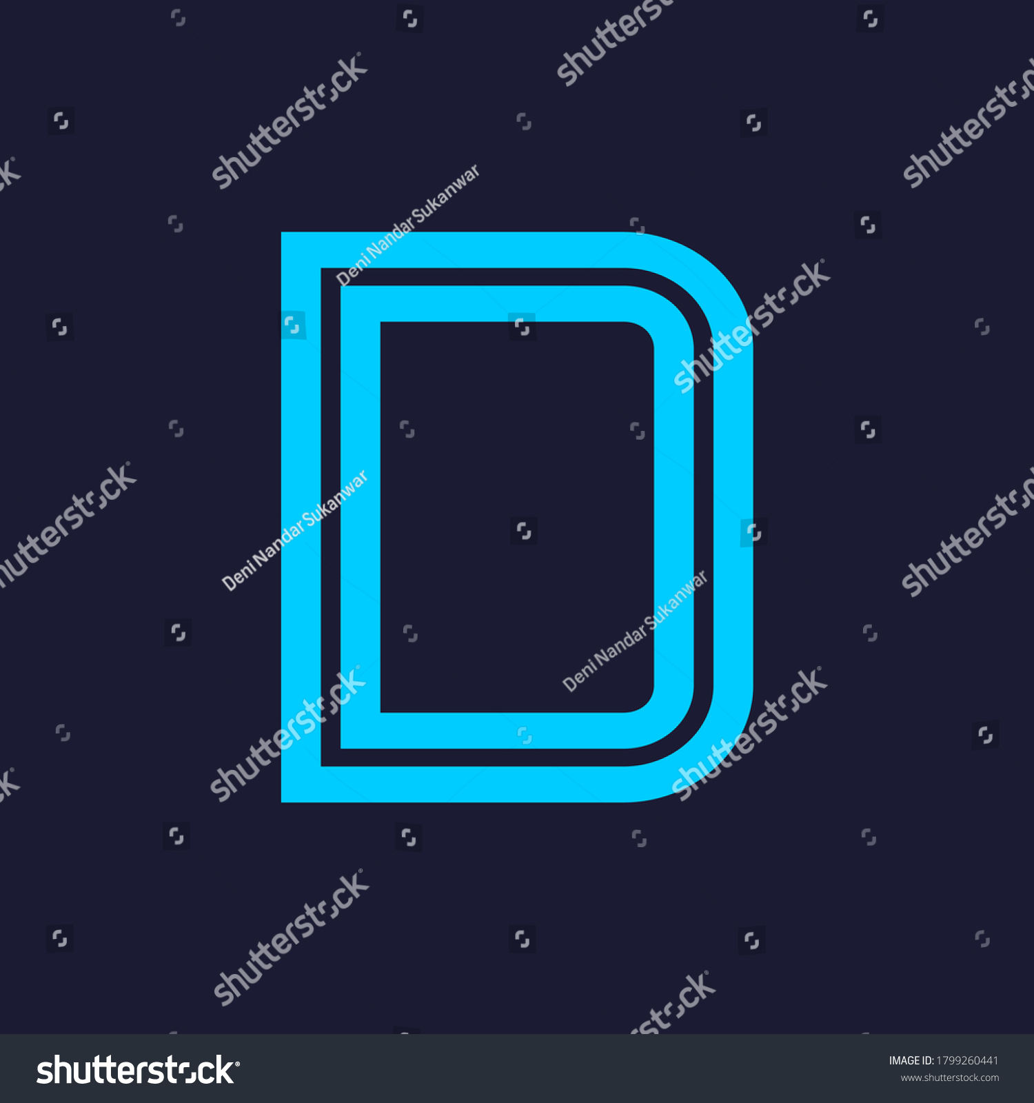 Vector Modern Alphabet Letters Parallel Lines Stock Vector Royalty