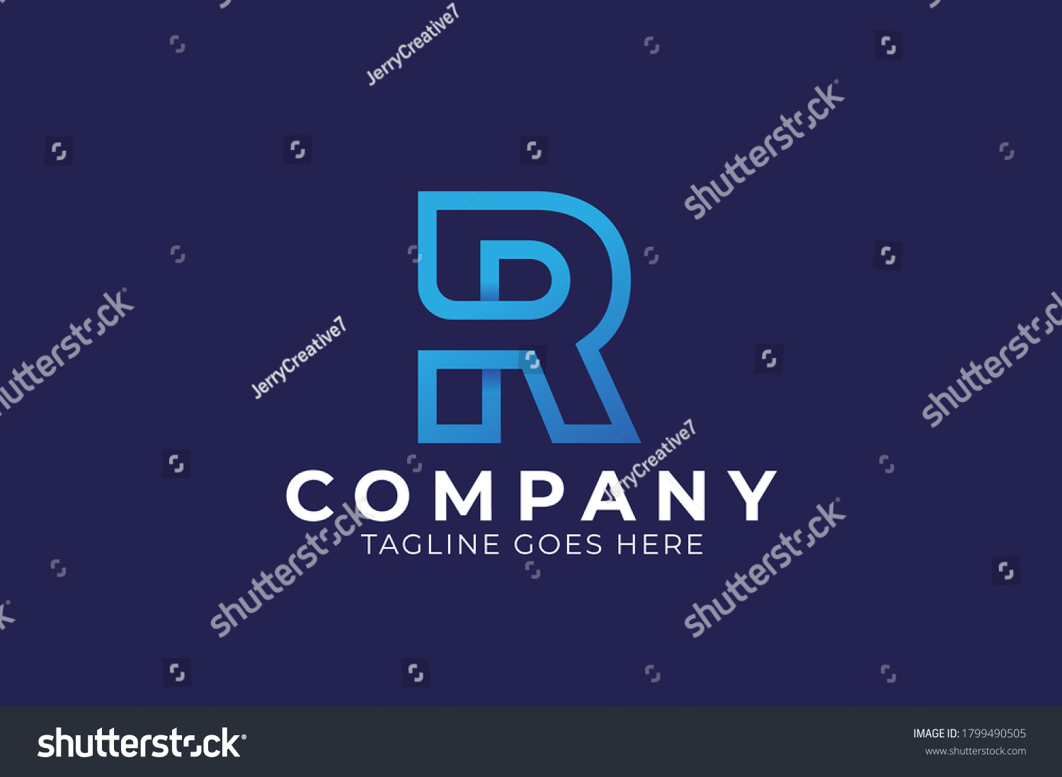 Abstract Letter R Logo Flat Style Stock Vector (Royalty Free ...