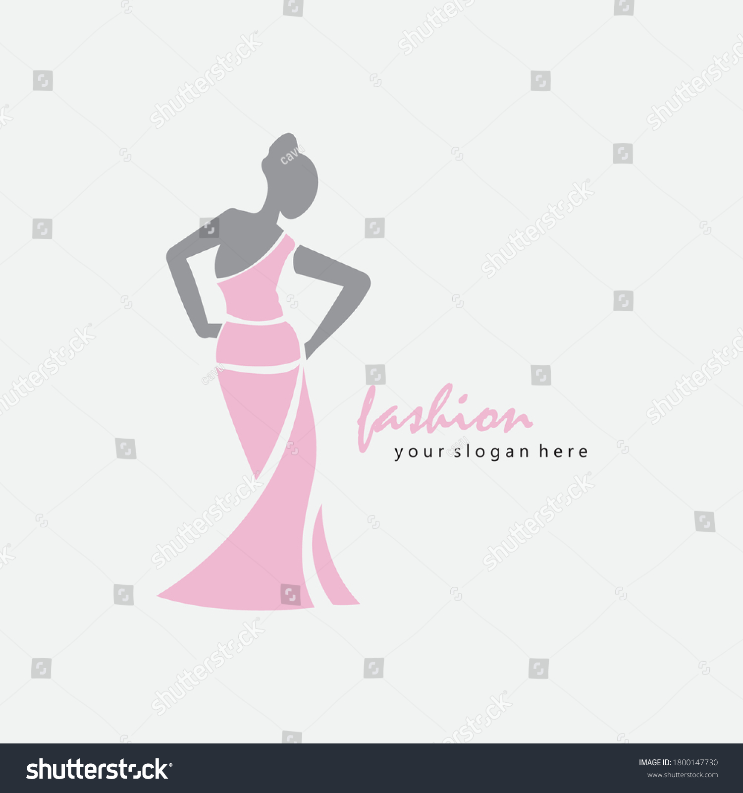 Boutique Logo Fashion Illustration Female Body Stock Vector (Royalty ...