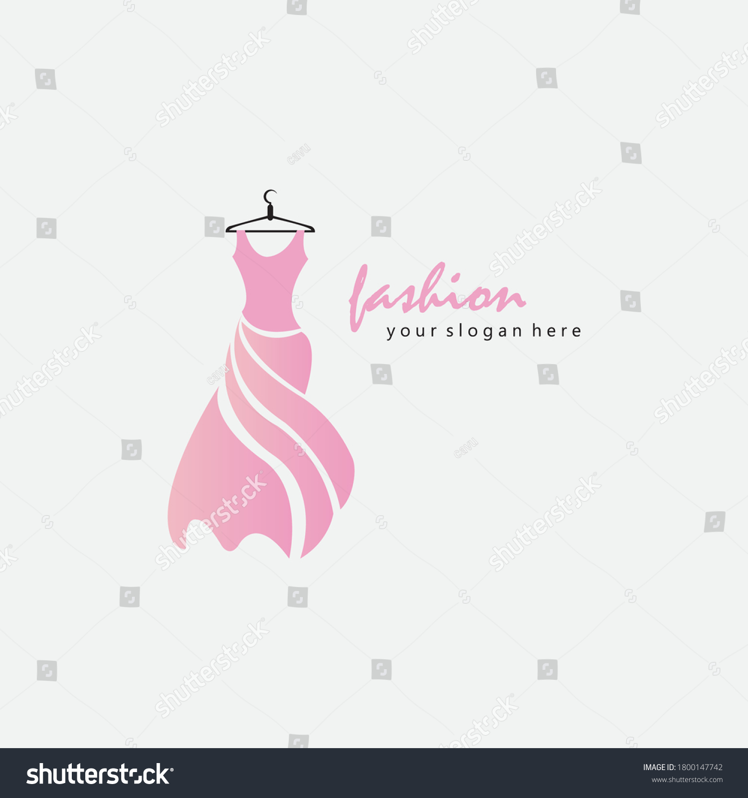 Boutique Logo Fashion Illustration Female Body Stock Vector (Royalty ...