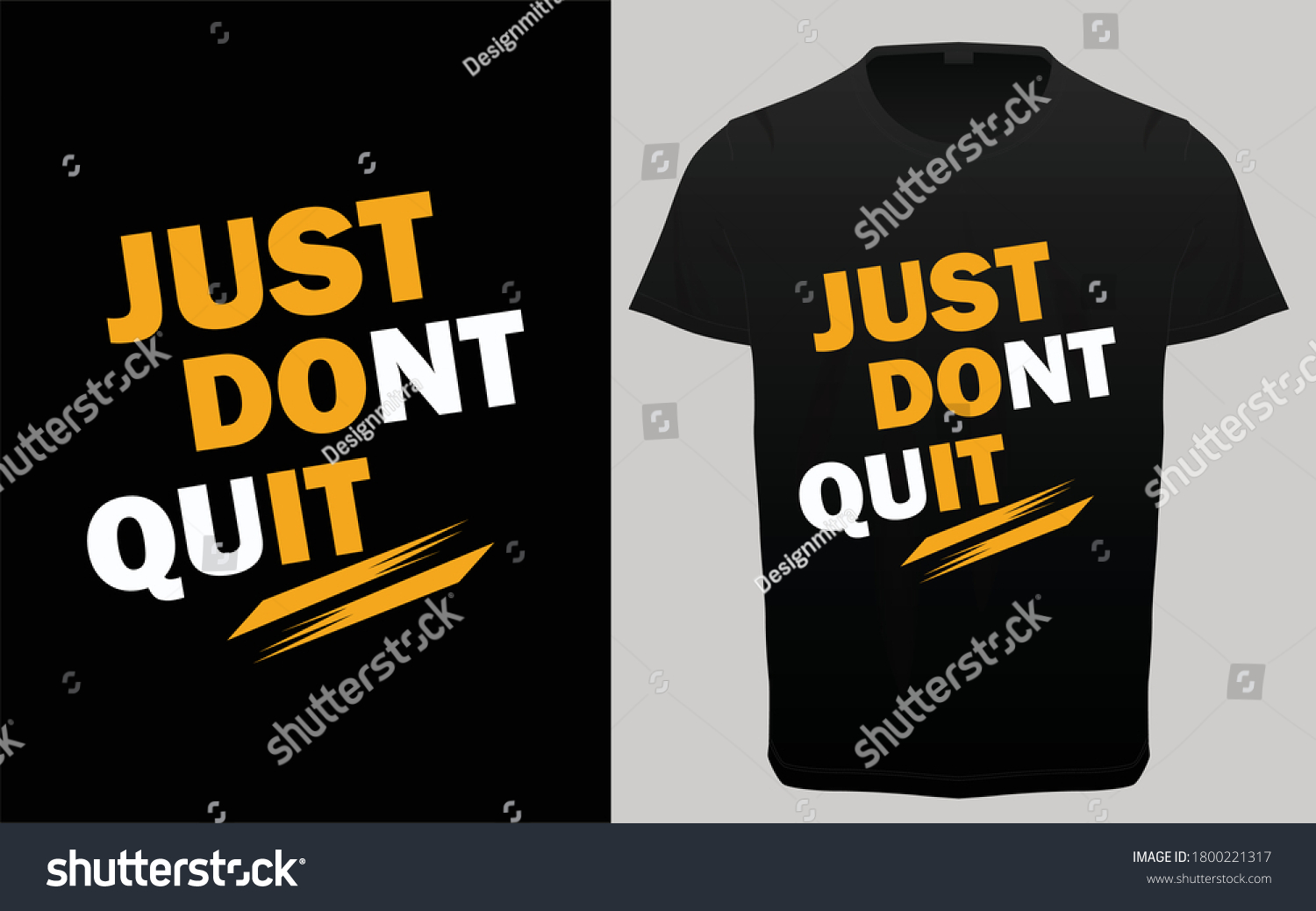 Just Do Just Dont Quit Typography Stock Vector (Royalty Free ...