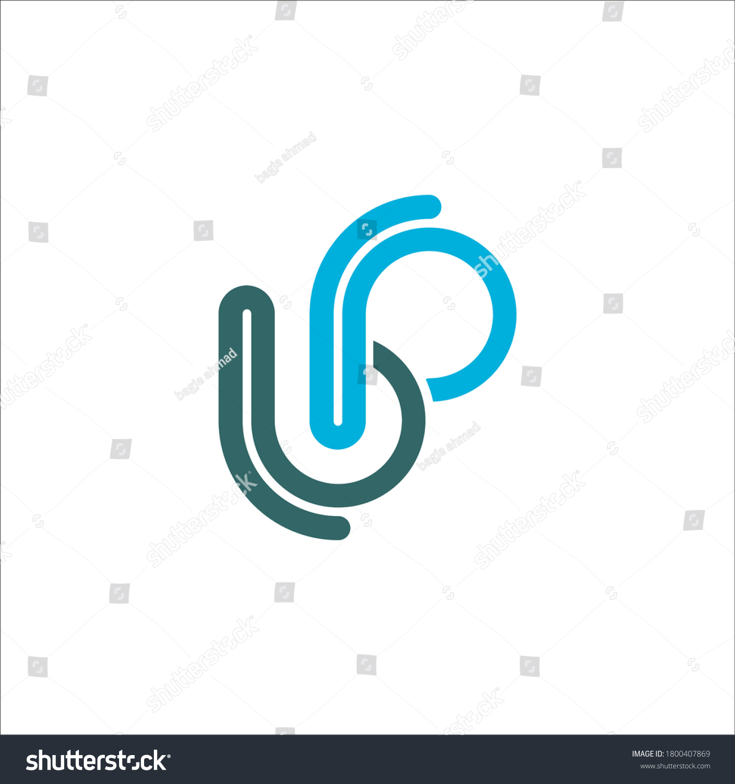 Bp Logo Design Vector Sign Stock Vector (Royalty Free) 1800407869