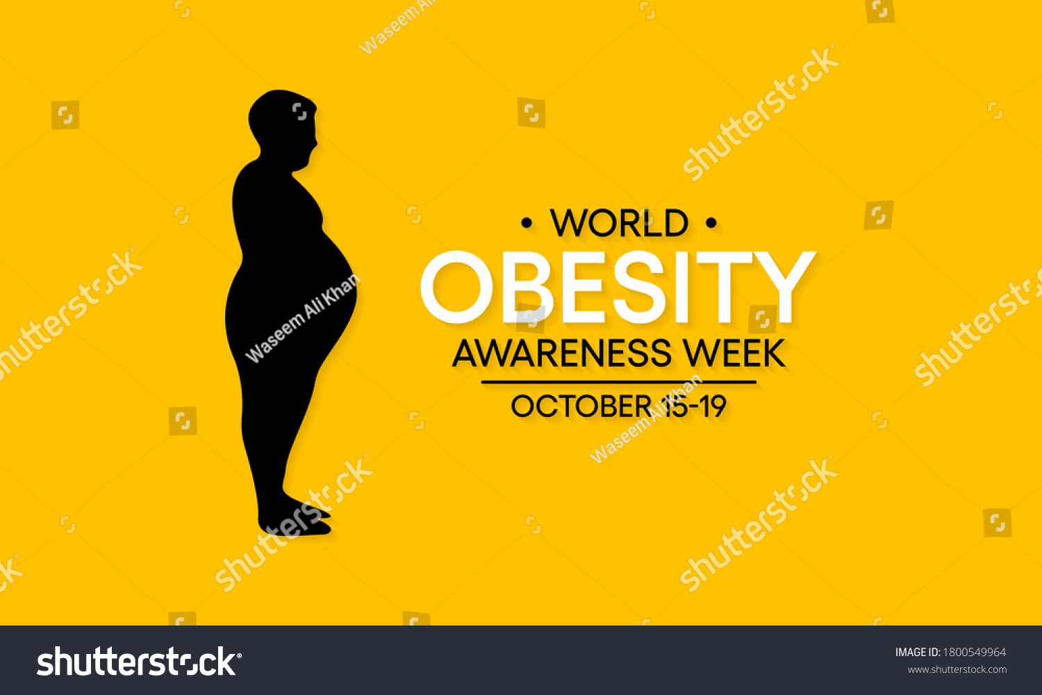 World Obesity Awareness Week Celebrated October Stock Vector (Royalty
