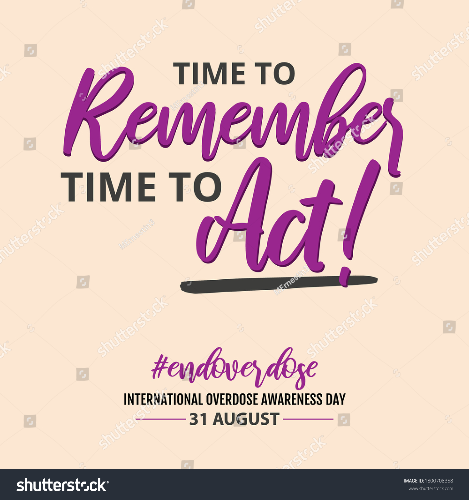 Time Remember Time Act Lettering Poster Stock Vector Royalty Free 1800708358 Shutterstock 