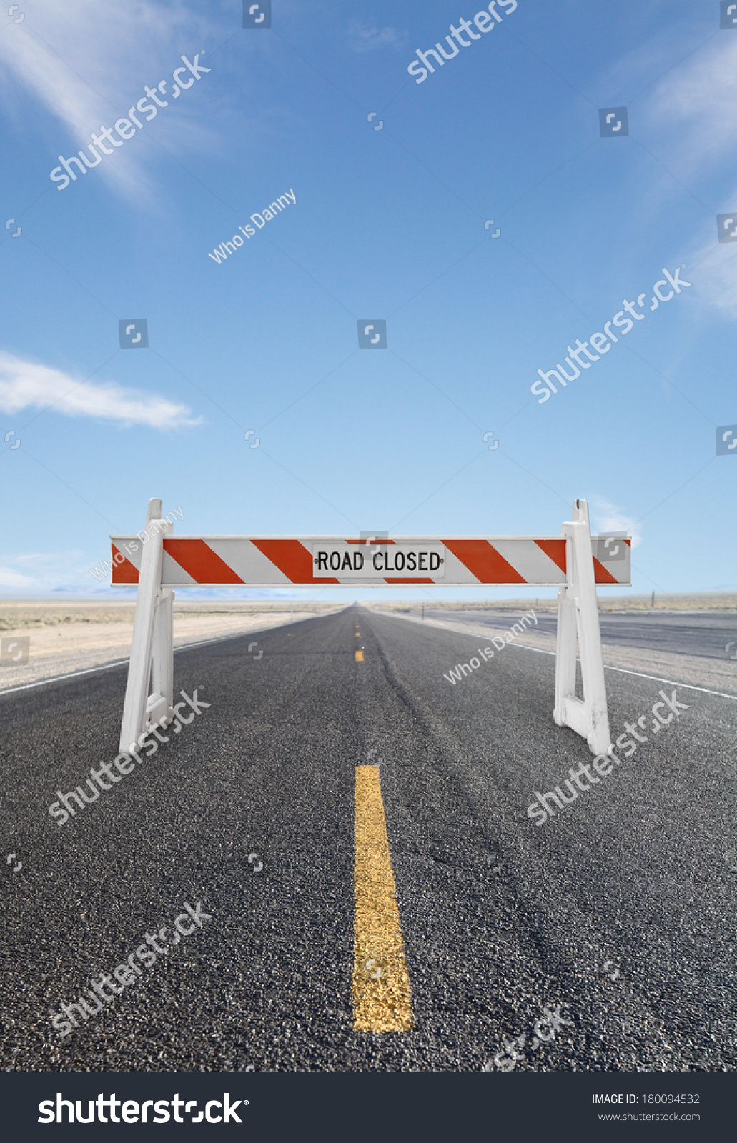 Road Yellow Arrow Block Road Closed Stock Photo 180094532 | Shutterstock