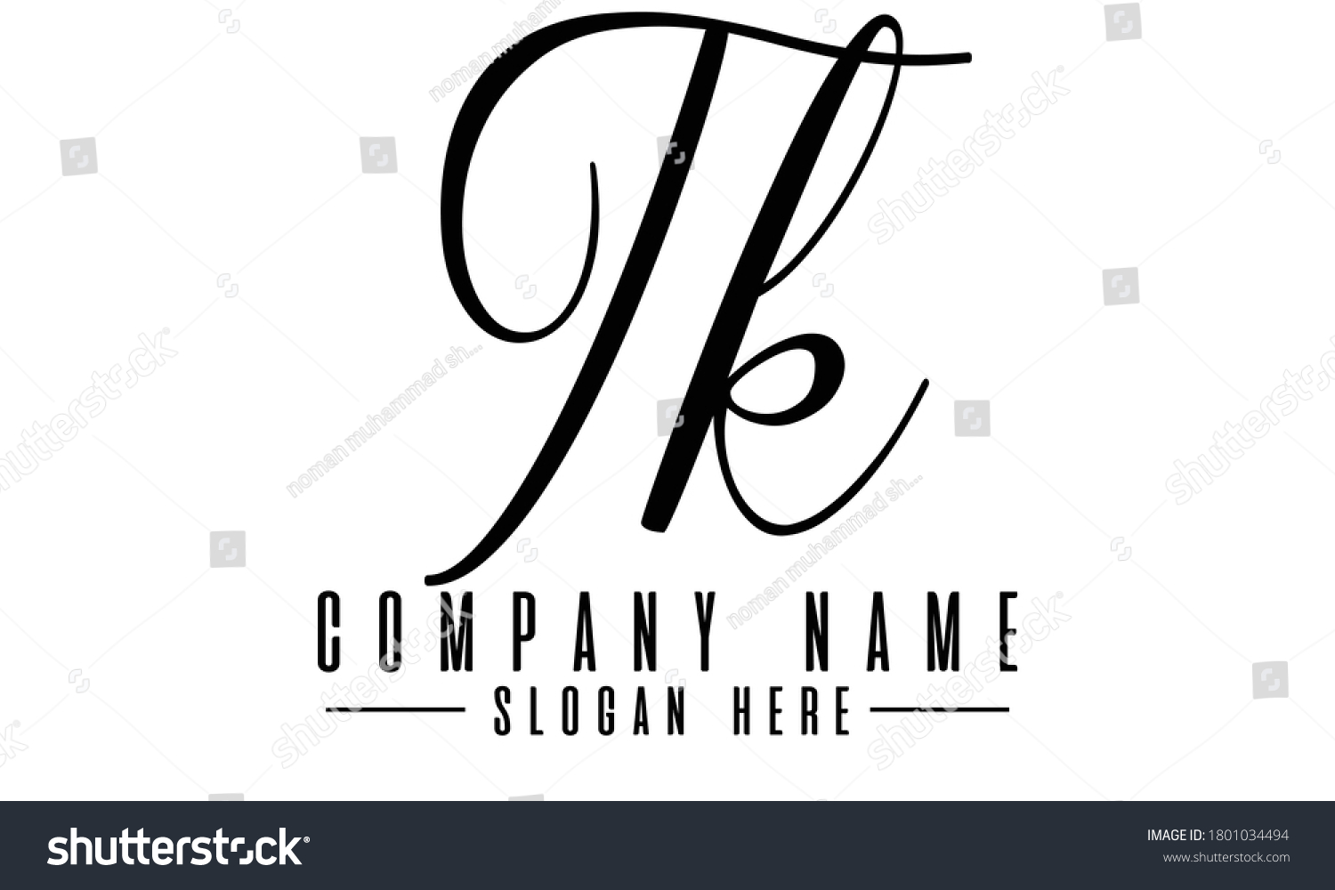 Tk Letter Logo Design Initial Tk Stock Vector (Royalty Free) 1801034494 ...