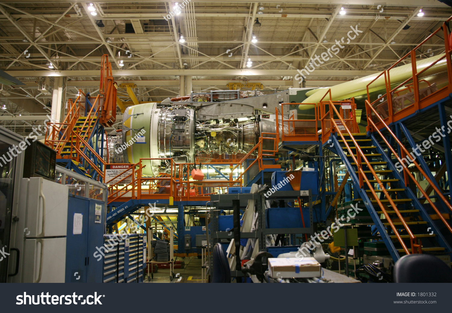 Inside Aerospace Manufacturing Facility Plant Stock Photo 1801332 ...