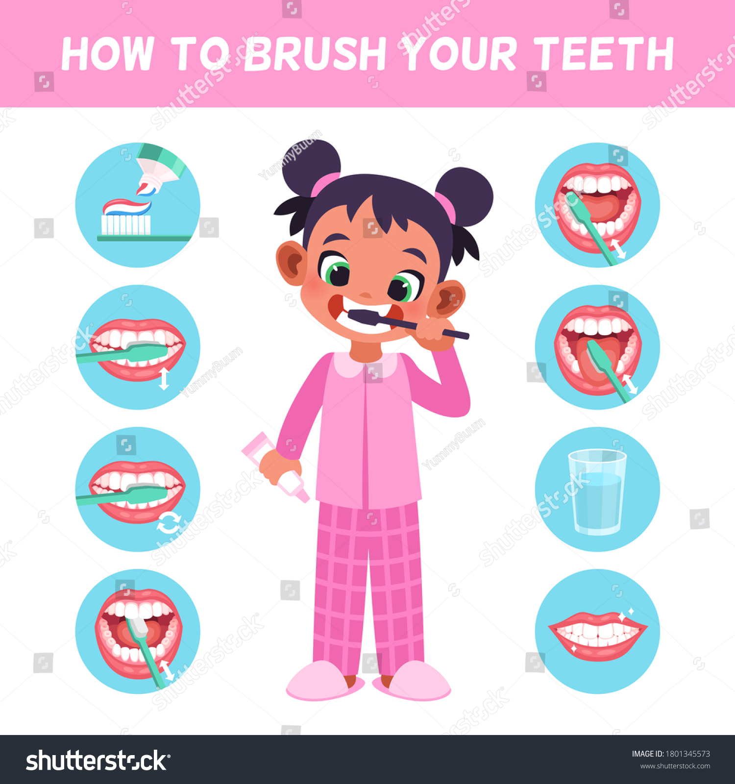 Brushing Teeth Kids Poster