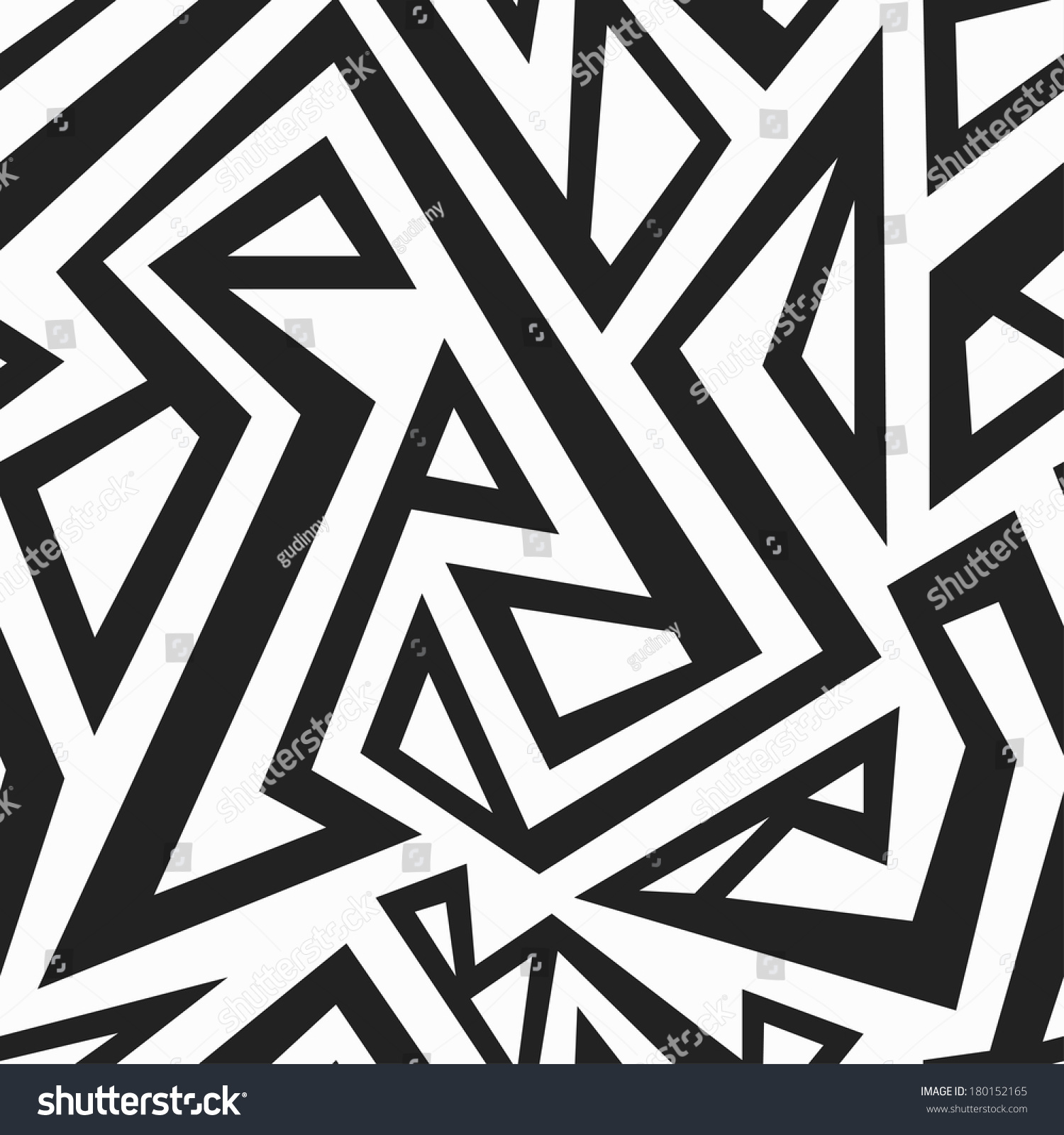 Monochrome African Seamless Texture Stock Vector (Royalty Free ...