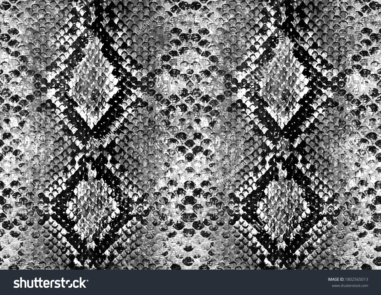 Snake Skin Black White Halftone Pattern Stock Illustration 1802565013 ...