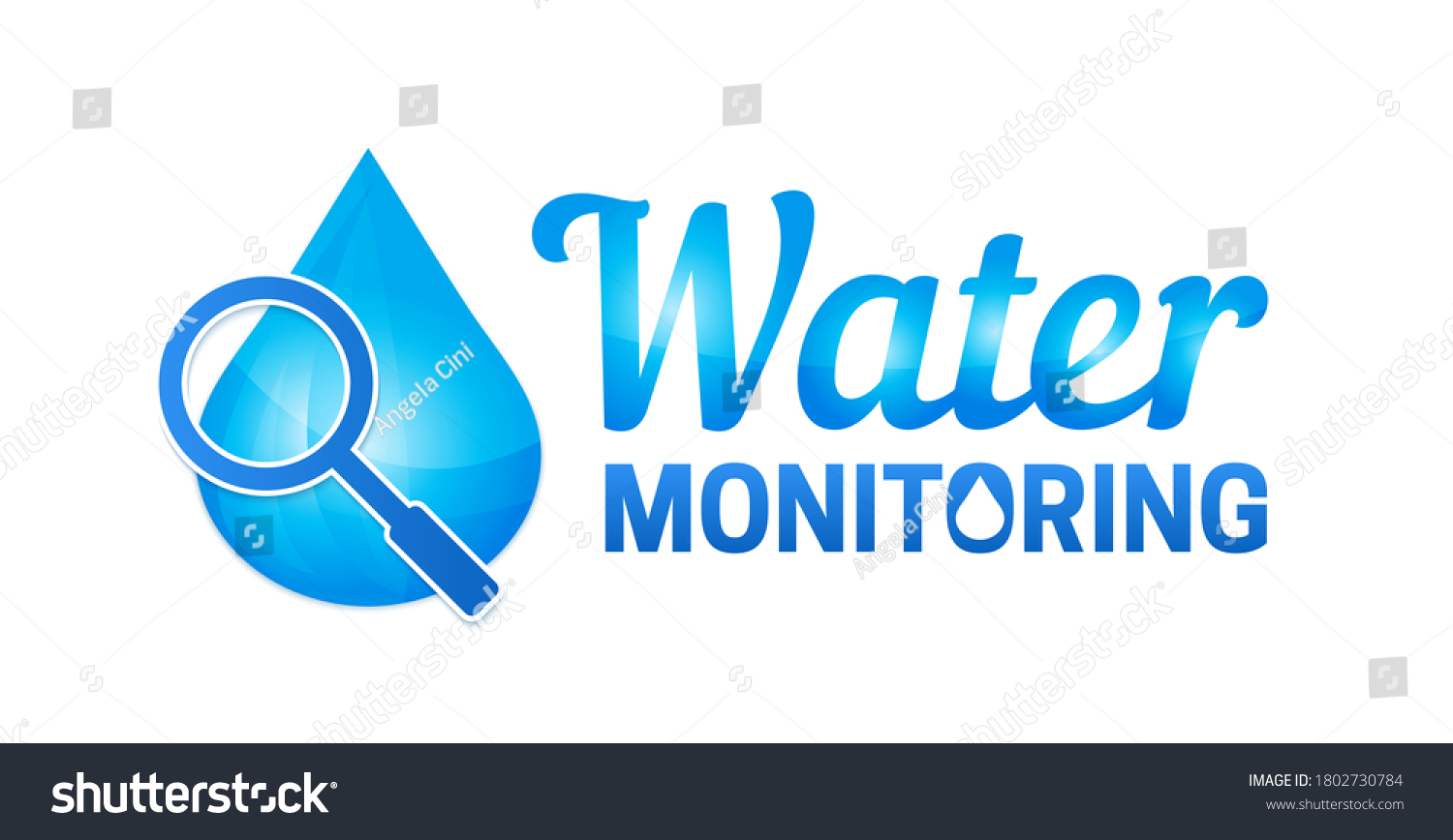 World Water Monitoring Day Isolated Logo Stock Vector (Royalty Free