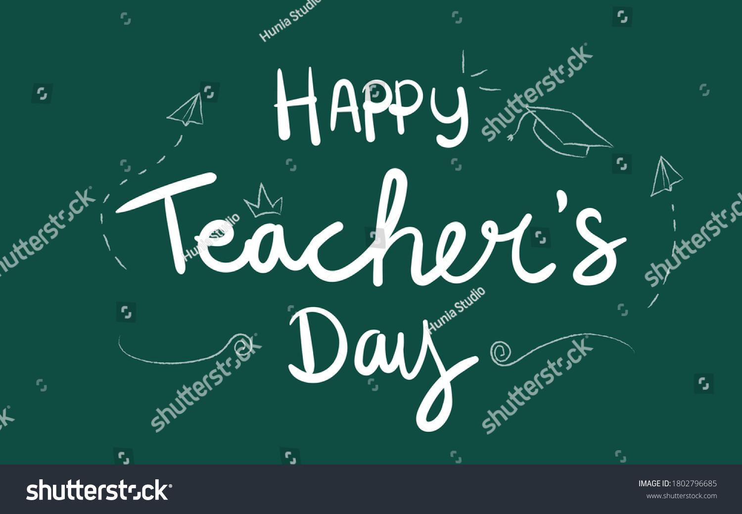 Happy Teachers Day Poster Banner Background Stock Vector (Royalty Free ...