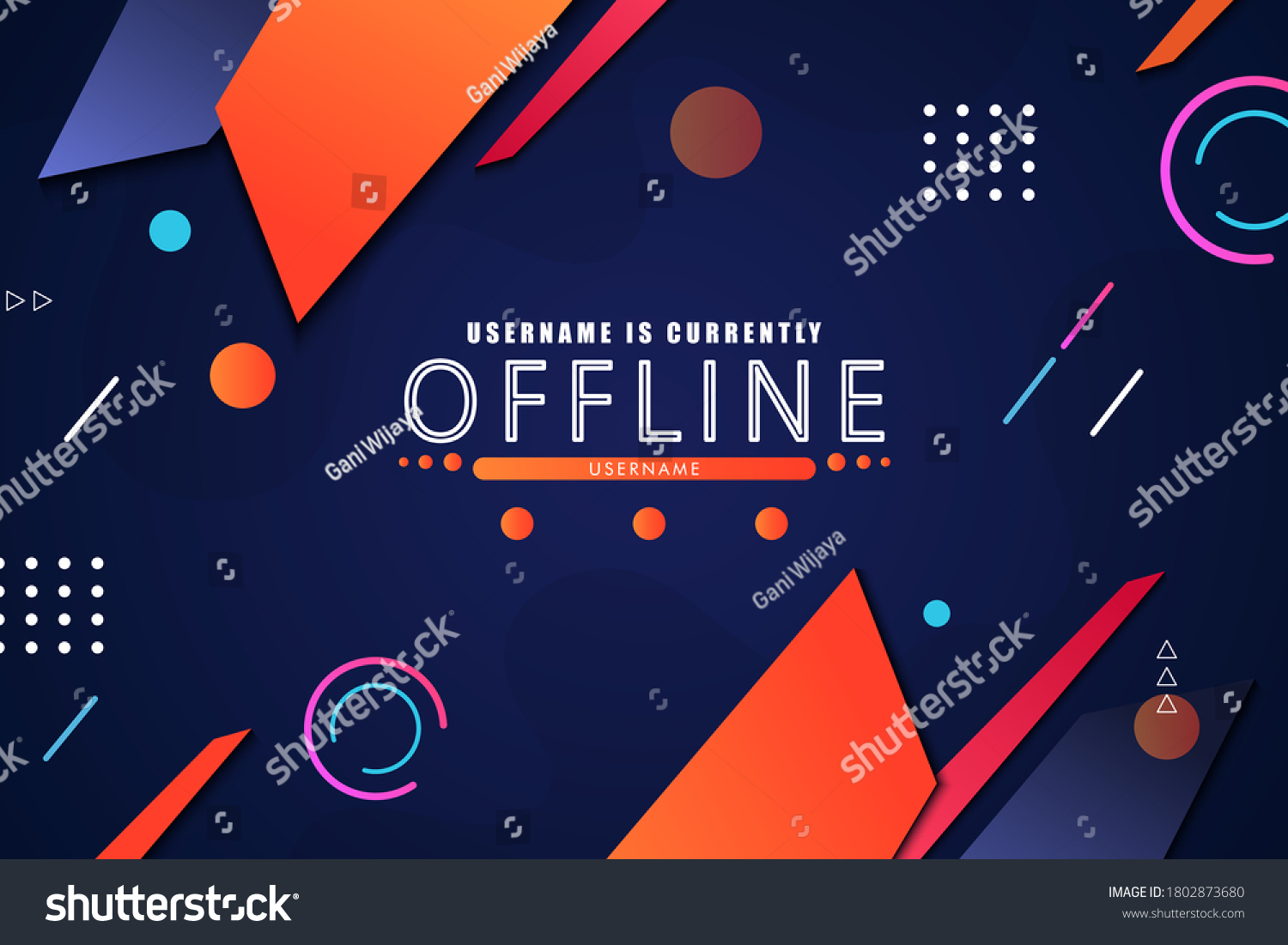 Abstract Modern Gaming Background Offline Stream Stock Vector (Royalty ...