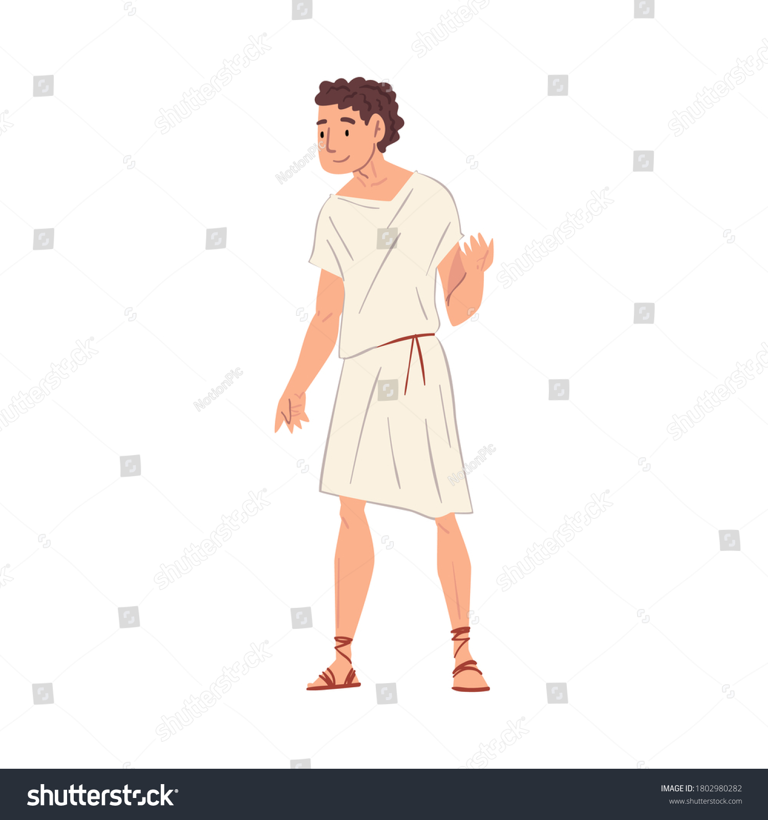 Young Roman Man Traditional Clothes Ancient Stock Vector (Royalty Free ...