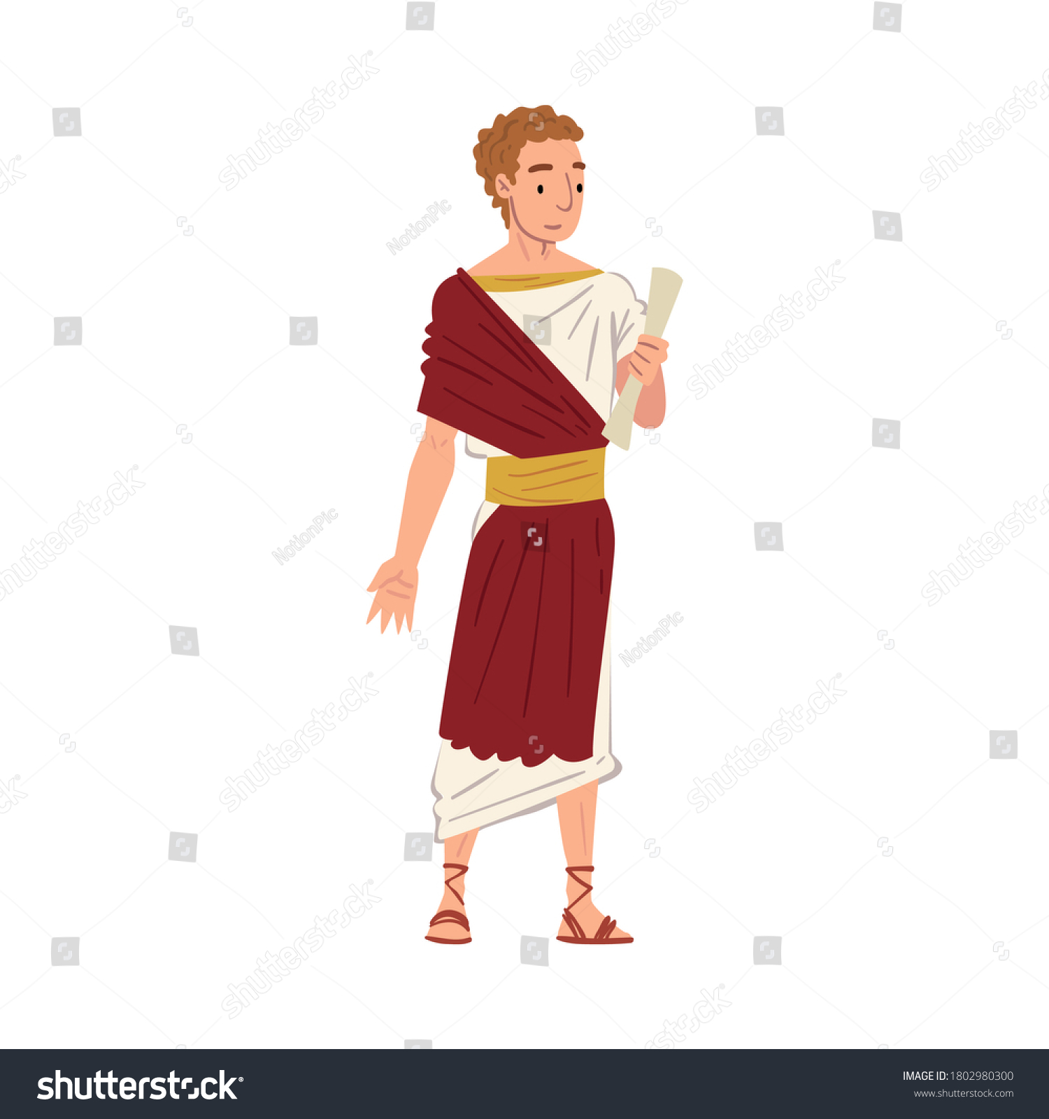Roman Senator Traditional Clothes Ancient Rome Stock Vector (Royalty ...