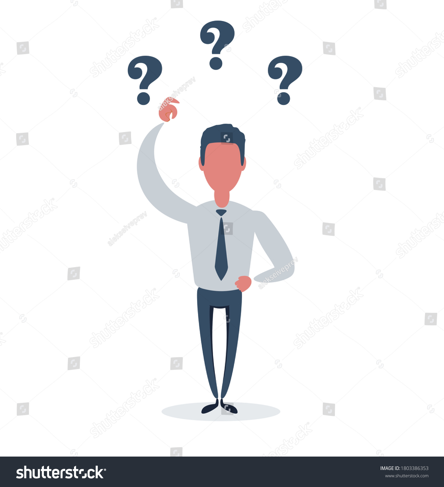 Business Thinking Question Marks Illustration Stock Illustration ...