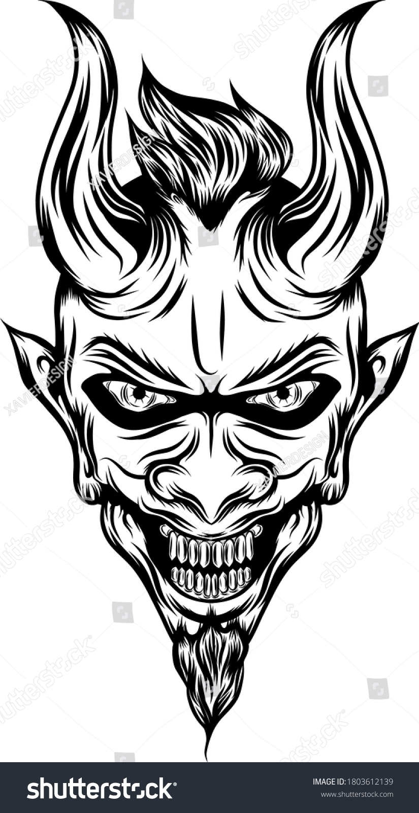 tattoo-illustration-devil-long-horns-scare-stock-vector-royalty-free