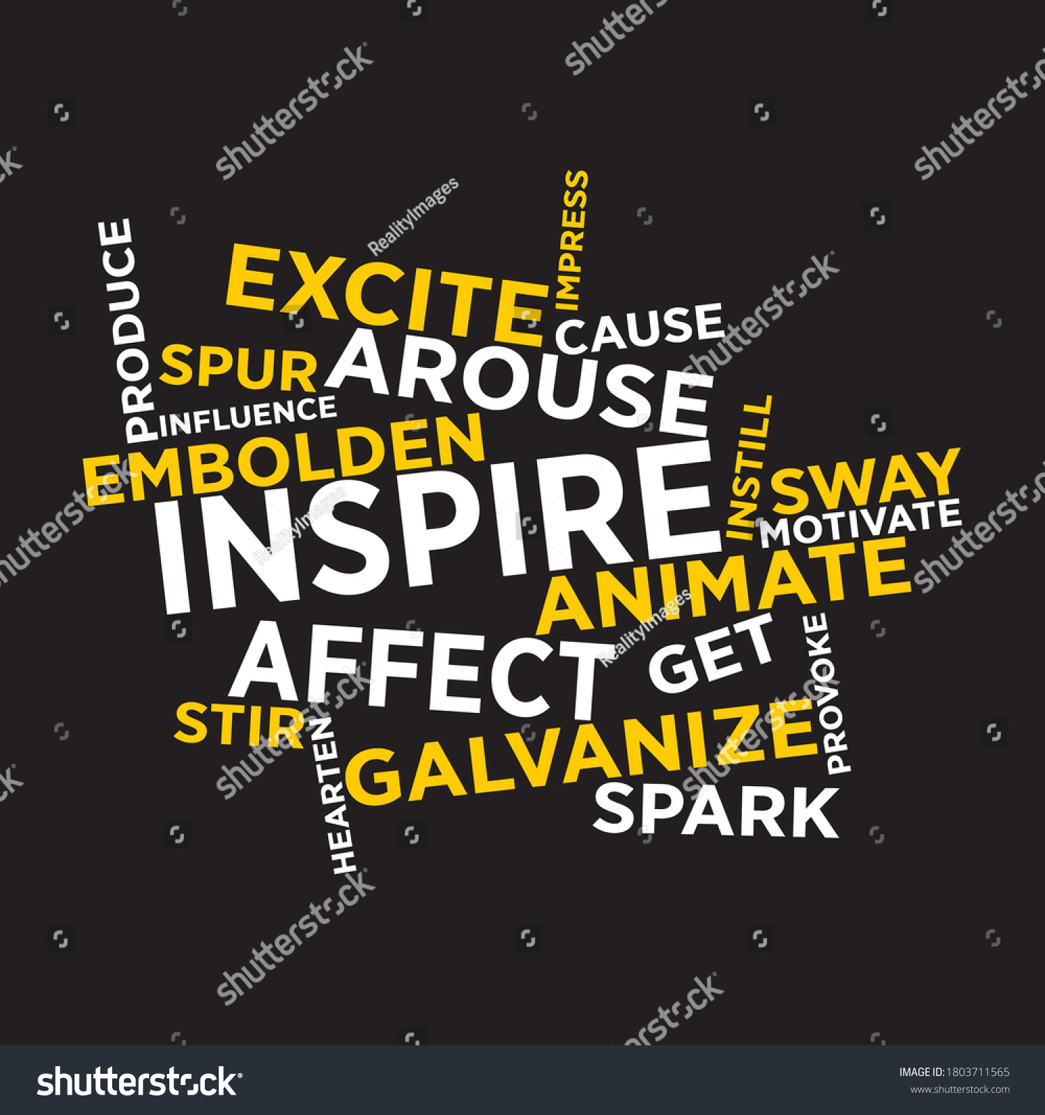 typographic-artwork-similar-words-inspire-stock-vector-royalty-free