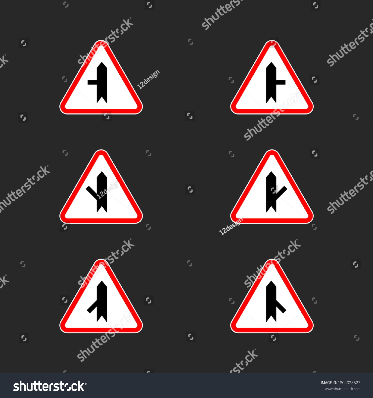 Road Junction Priority Sign Isolated Vector Stock Vector (Royalty Free ...