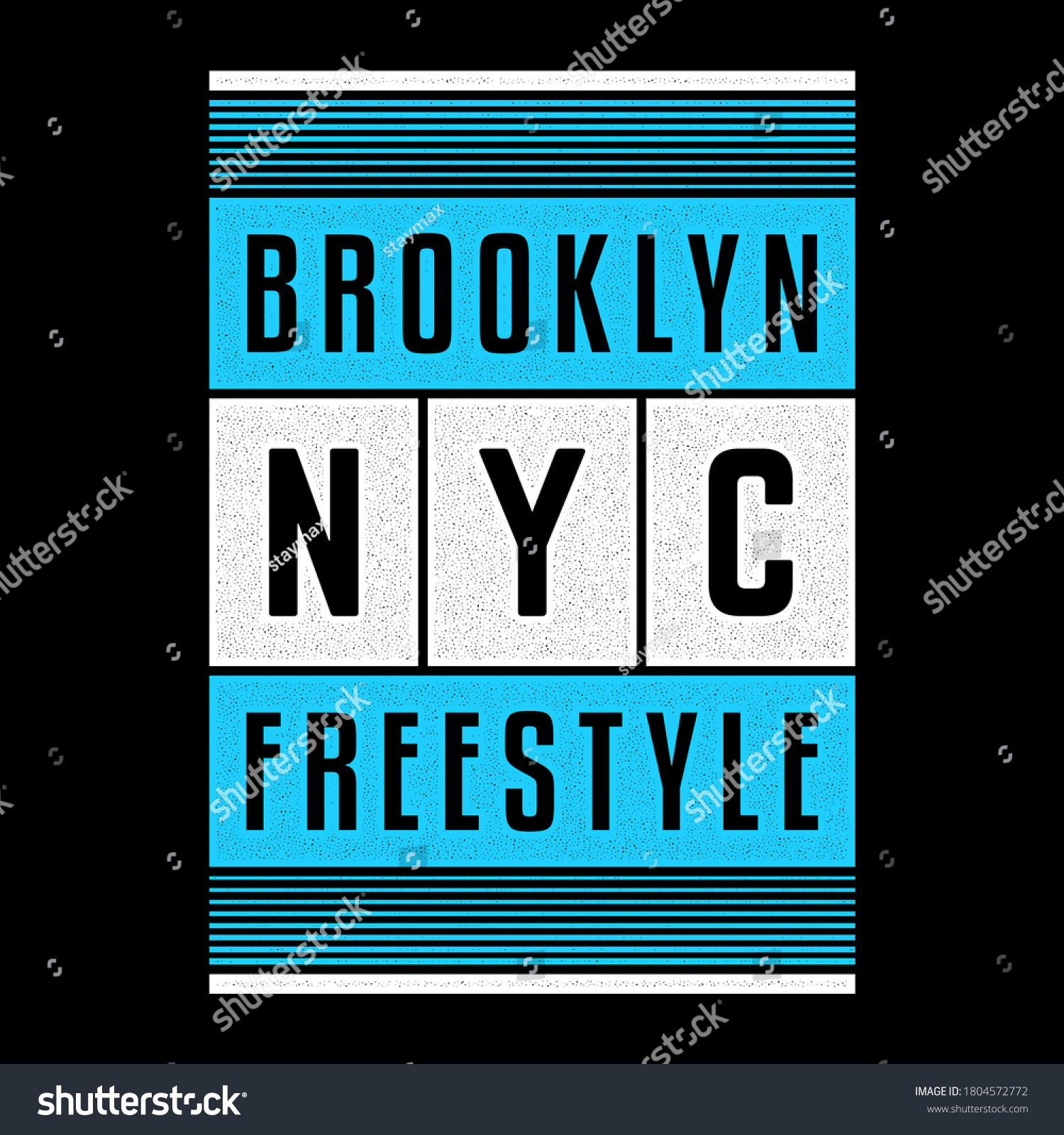 Brooklyn Nyc Freestyle Theme Retro Text Stock Vector (Royalty Free ...