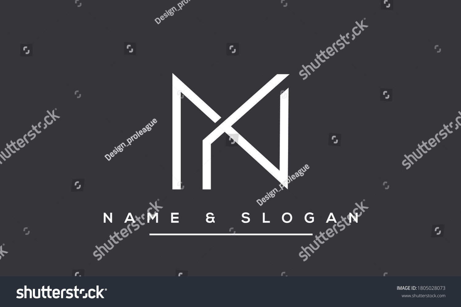 Kn Nk K N Letter Logo Stock Vector (Royalty Free) 1805028073 | Shutterstock