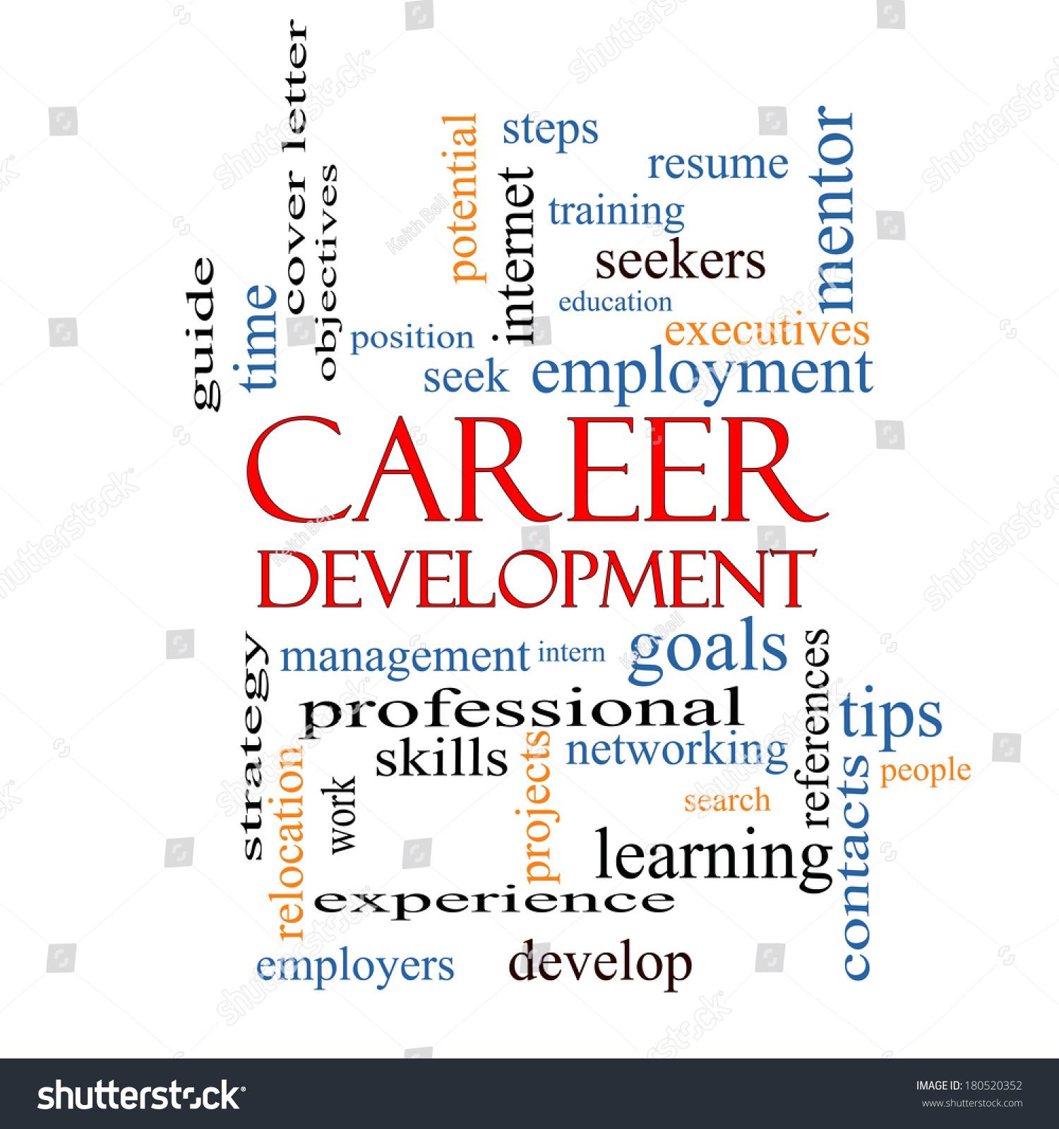 Career Development Word Cloud Concept Stock Photo   Alamy