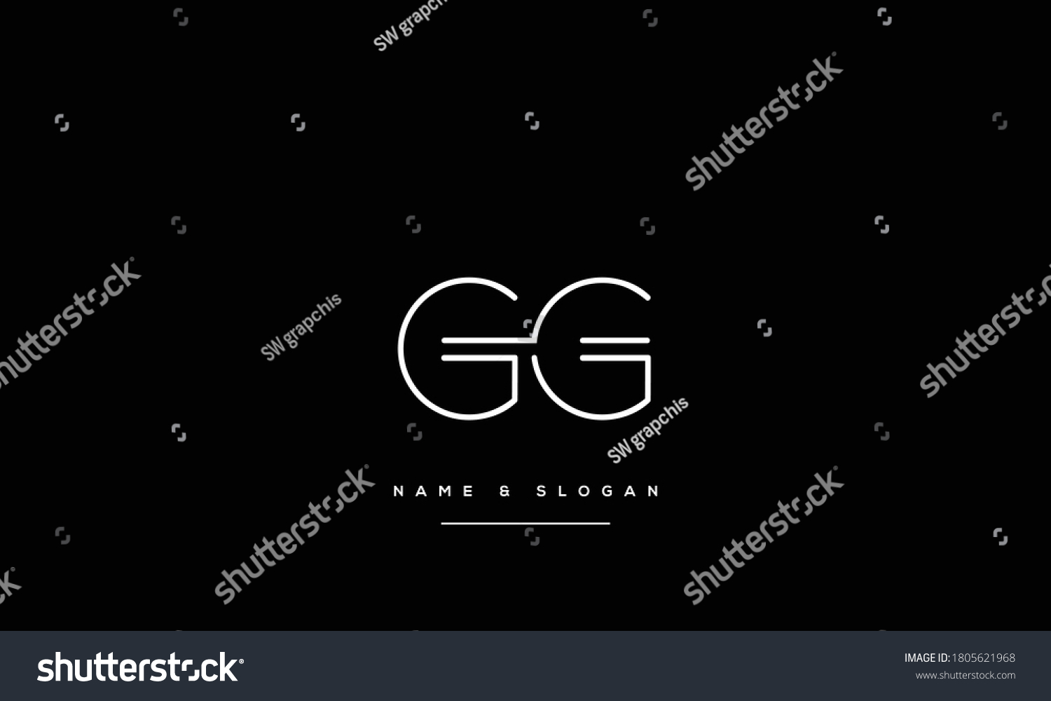 G Gg Abstract Letters Logo Monogram Stock Vector Royalty Free