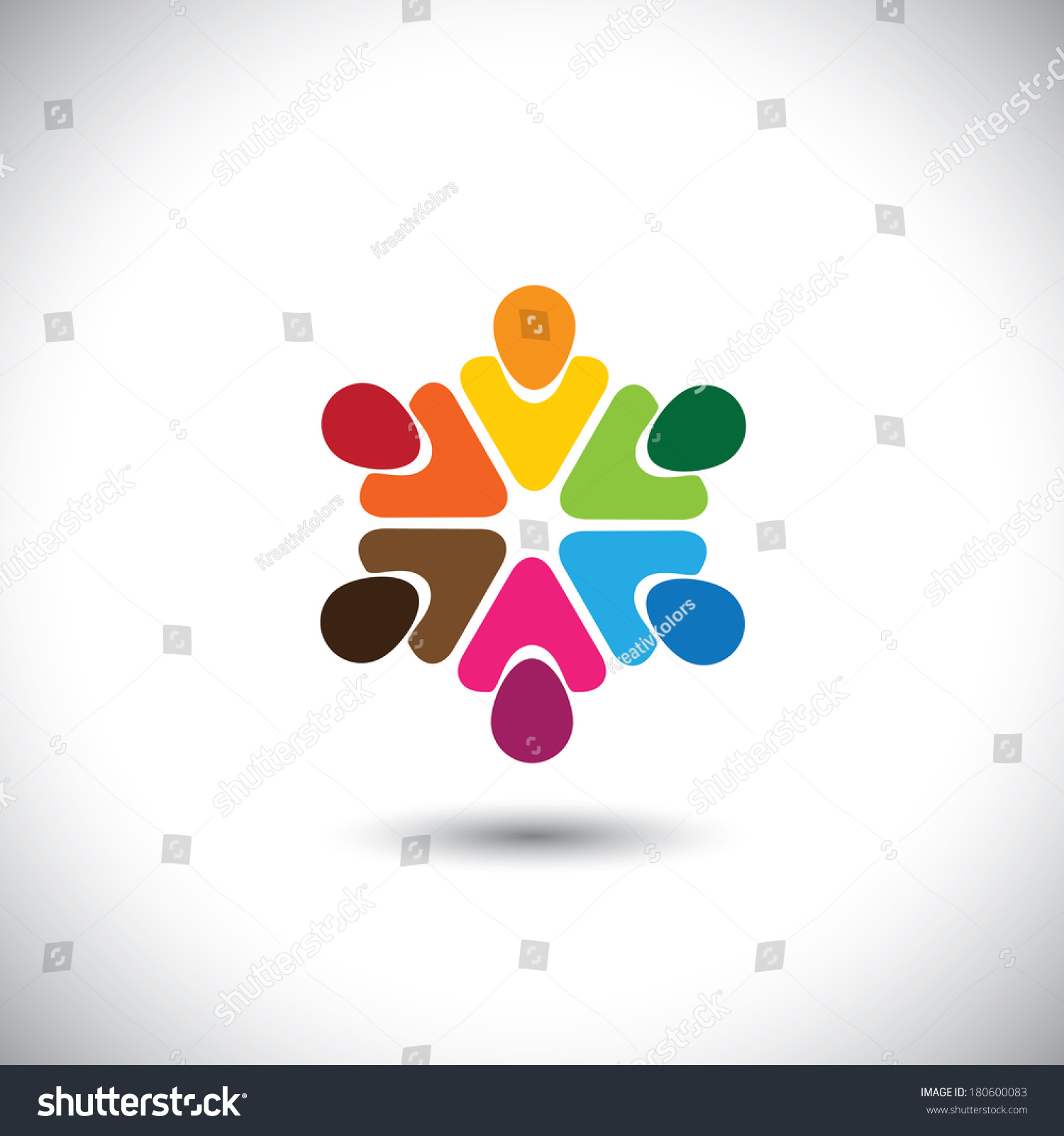 Team Colorful People Circle Concept Vector Stock Vector (Royalty Free ...